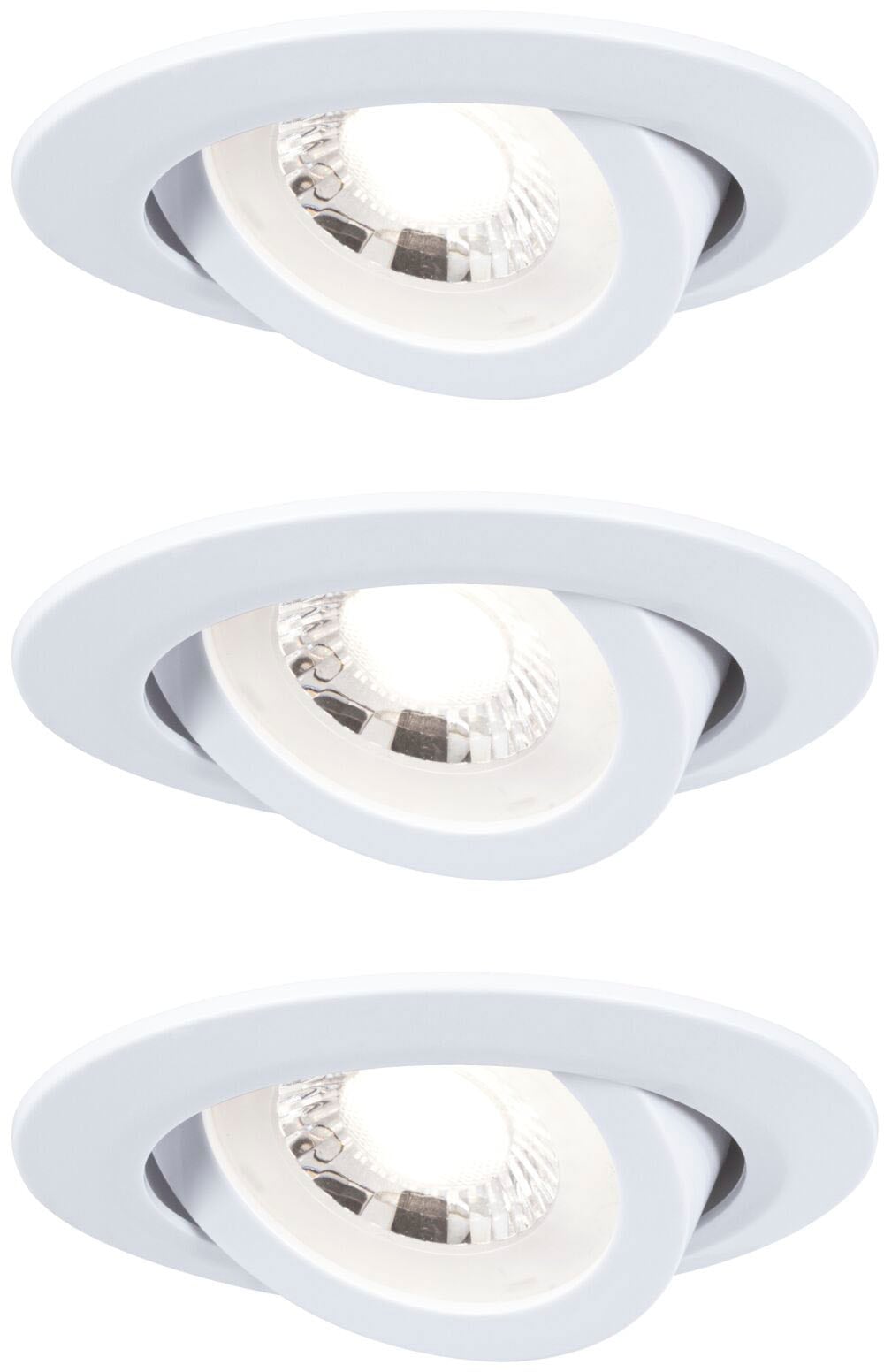 Paulmann LED Einbauleuchte, 3er-Set, LED fest integriert, Ø 8,2 cm