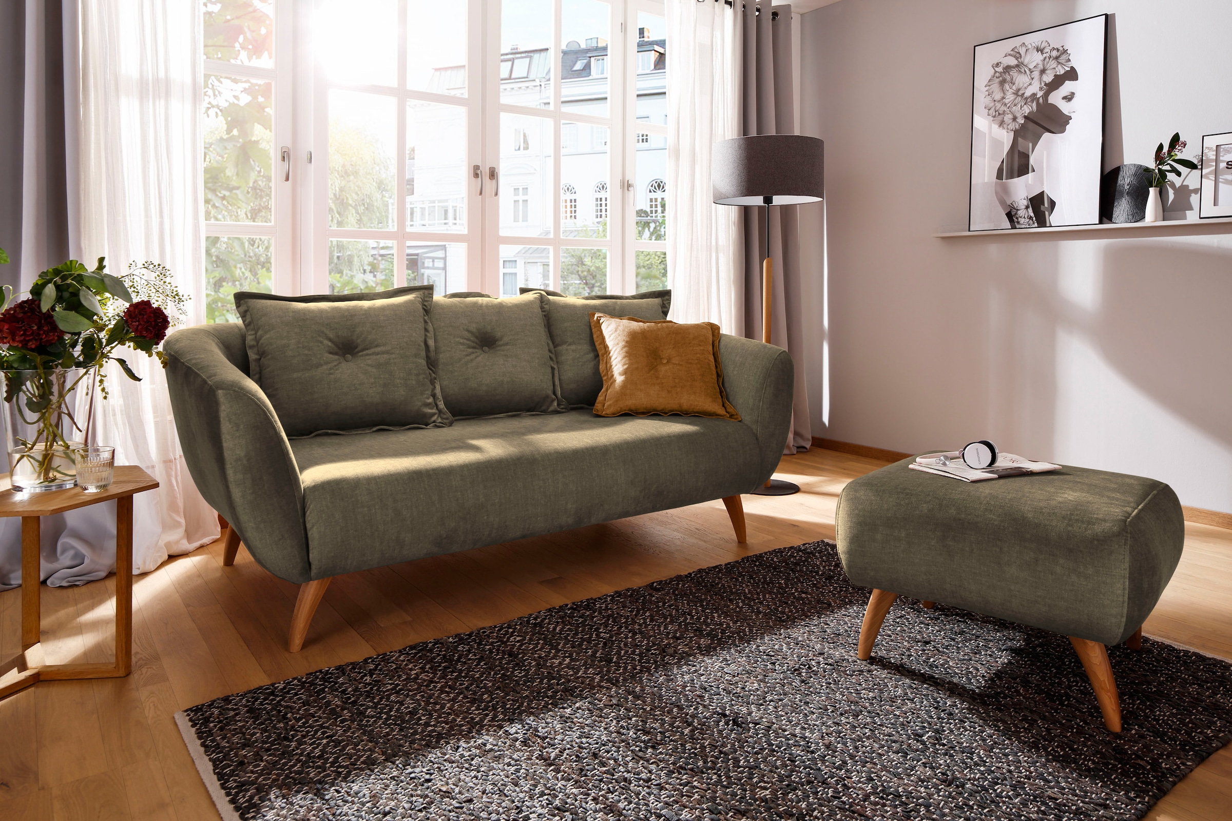 Home affaire 2,5-Sitzer "Baggio modern und romantisches Design, bequem", Zi günstig online kaufen