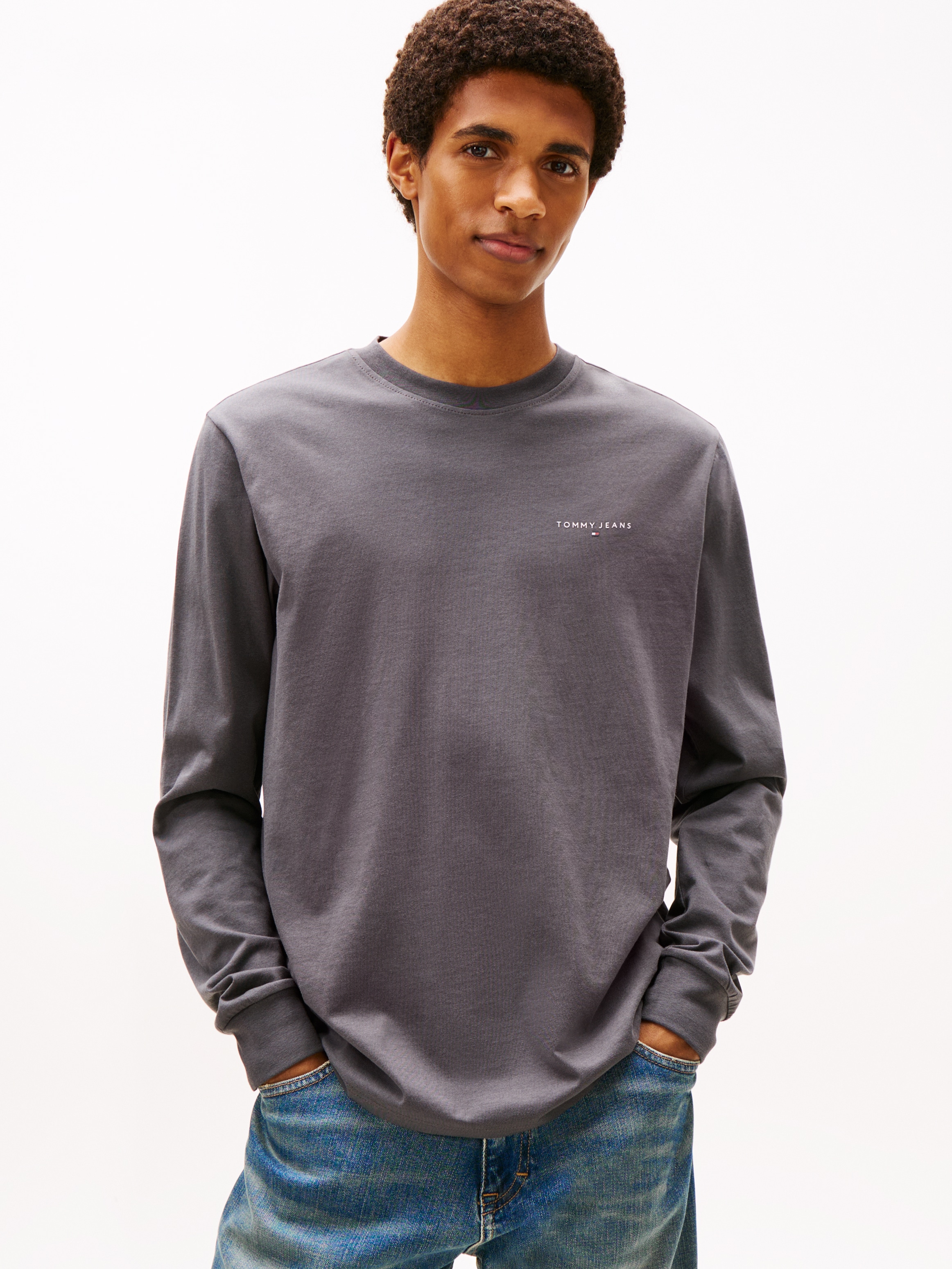 Tommy Jeans Langarmshirt "TJM SLIM CHEST LINEAR LS TEE EXT" günstig online kaufen