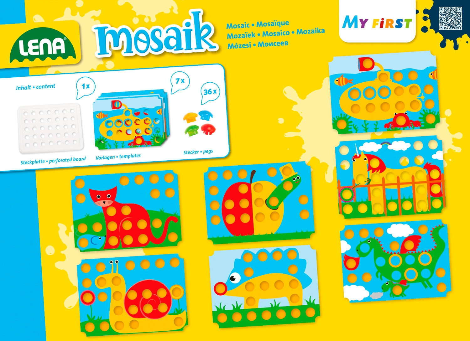 Lena® Kreativset »My First Mosaik Tiere«, Made in Europe