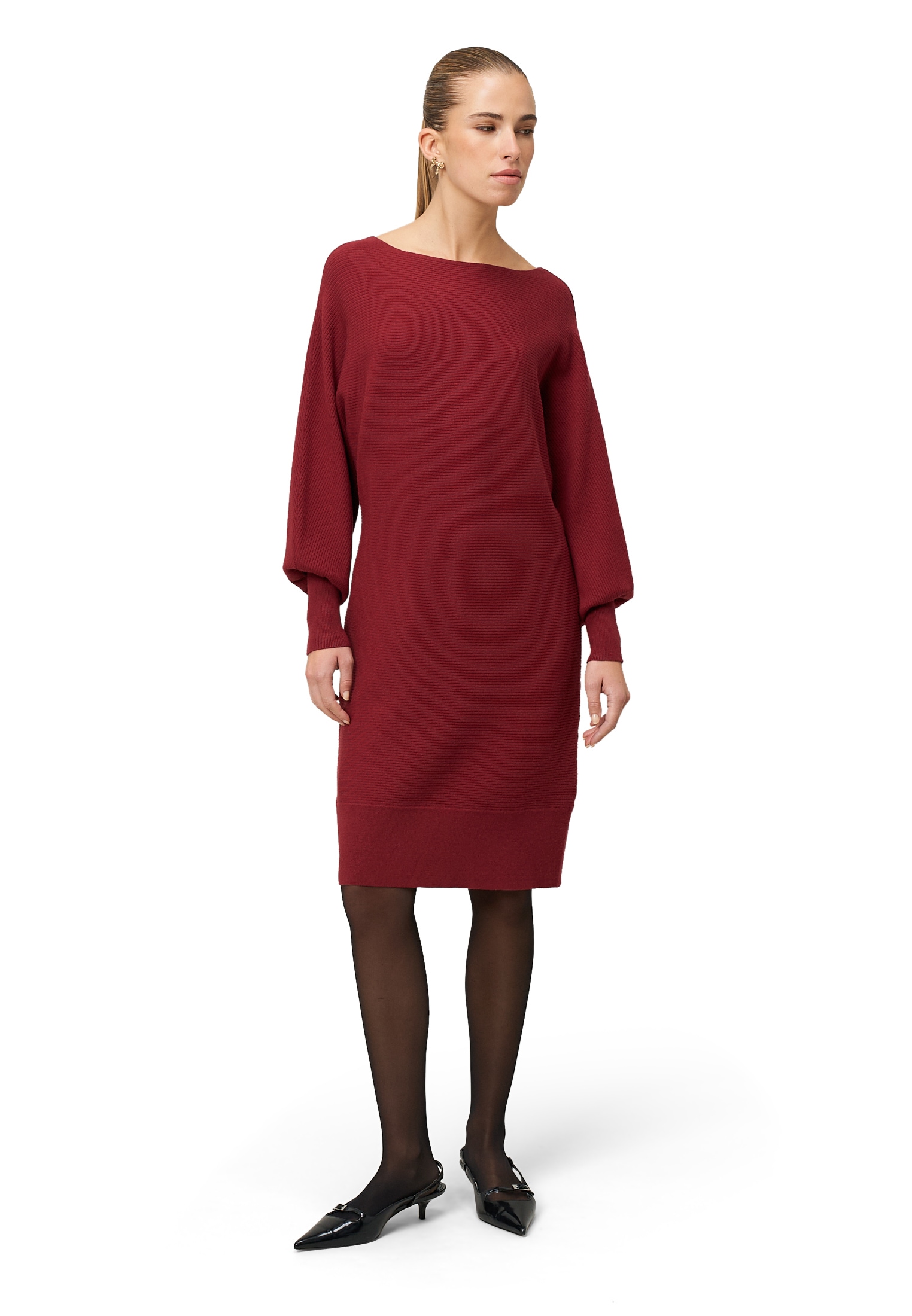 Zero Strickkleid »Damen strukturiert U-Boot Ausschnitt« Ohne Tasche Plain/ohne Details