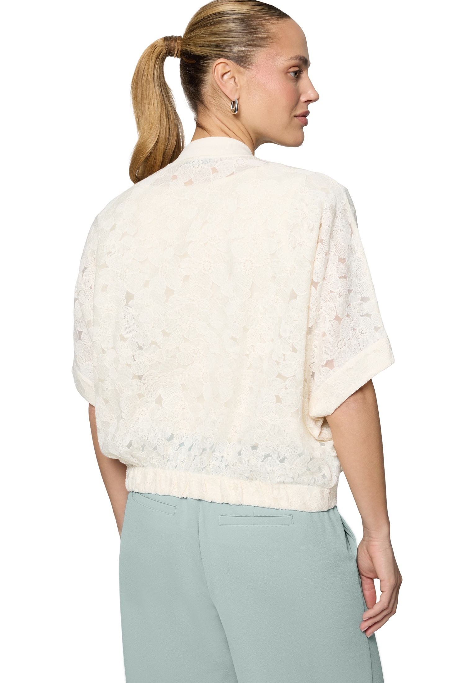 Zero Jackenblazer »Damen kurzarm mit Taschen« Spitze