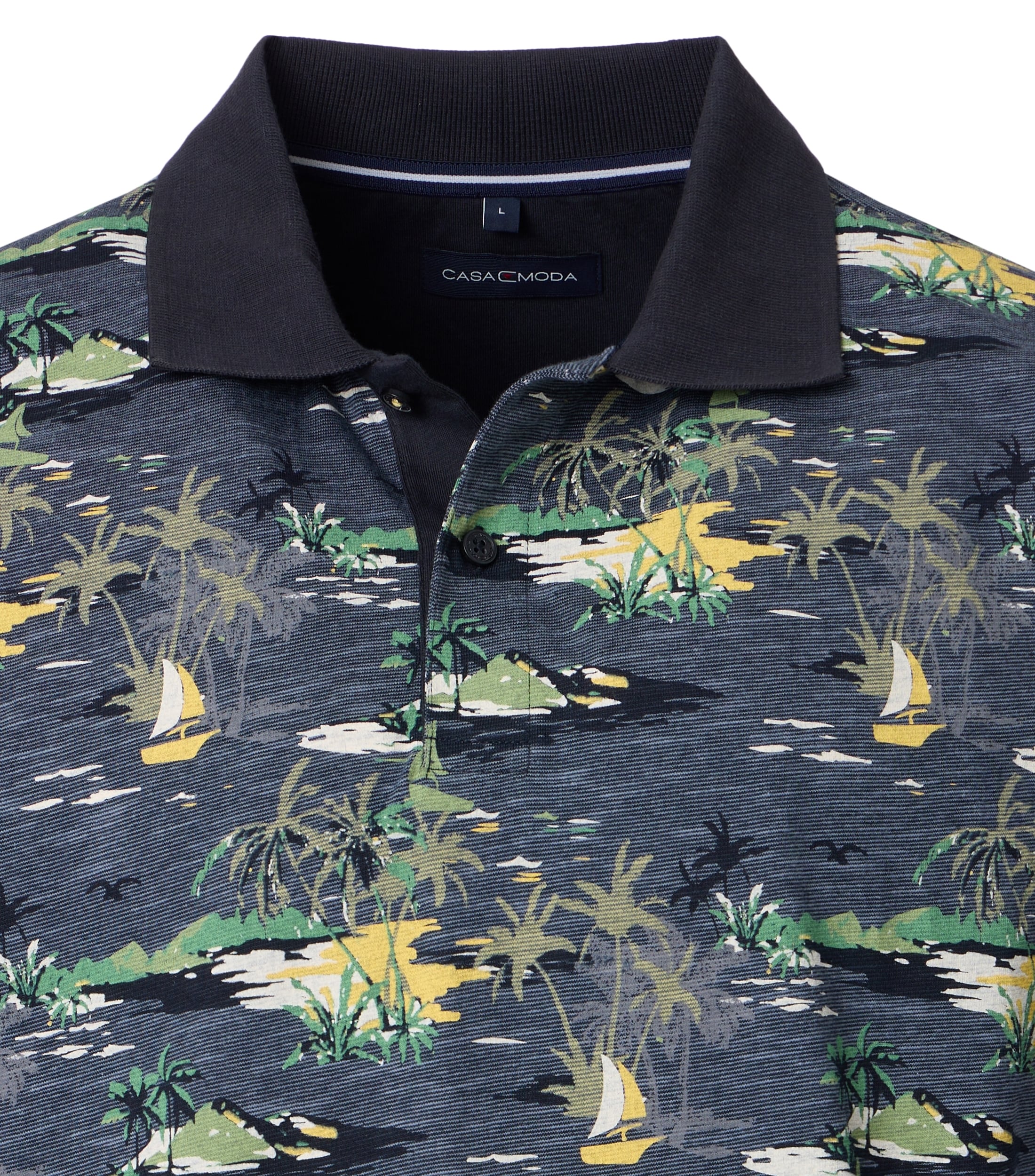 CASAMODA Poloshirt »CASAMODA Polo-Shirt Print«