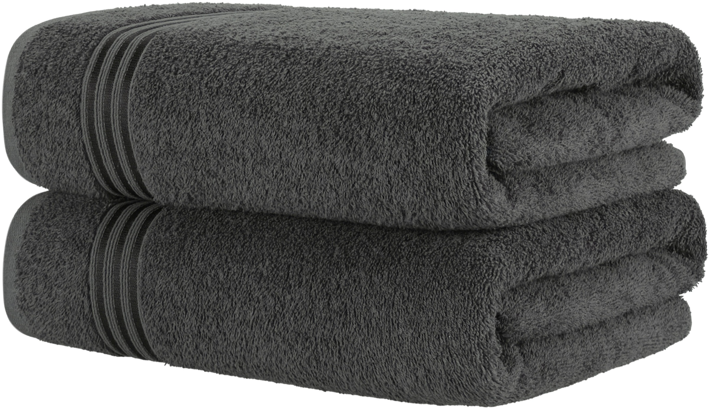 Saunatuch HAMMETEX, B:80cm L:200cm, grau, Frottier, Baumwolle, Handtücher, "Hammetex 2er Set extra große Saunatücher", 100% Baumwolle – Weich &