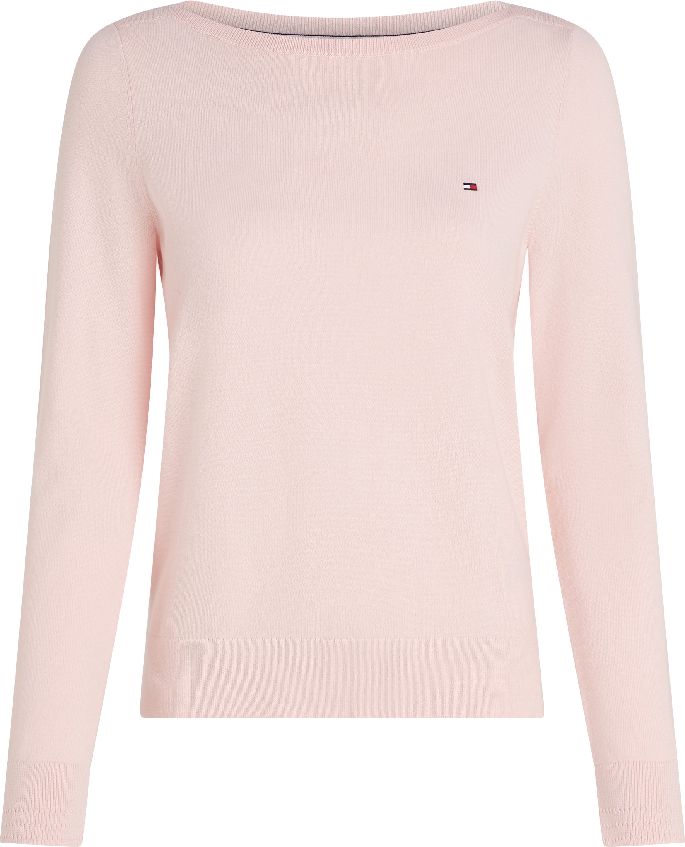 Tommy Hilfiger Strickpullover "CO JERSEY STITCH BOAT-NK SWEATER", mit Tommy günstig online kaufen