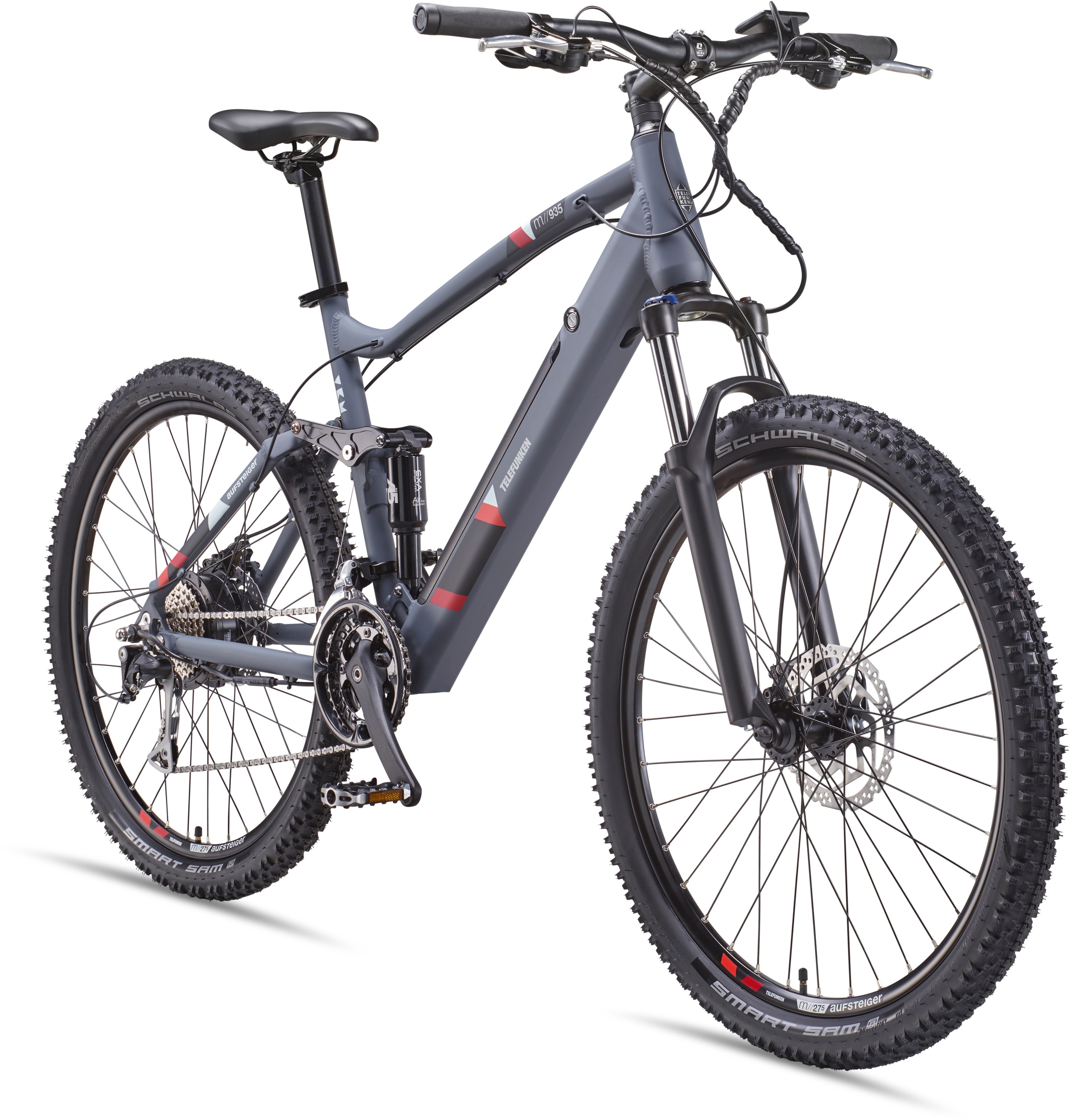 Telefunken E-Bike »Aufsteiger M935«, 24 Gang, Shimano, Acera, Heckmotor 250 W, Pedelec, Elektrofahrrad für Damen u. Herren, MTB, Mountainbike