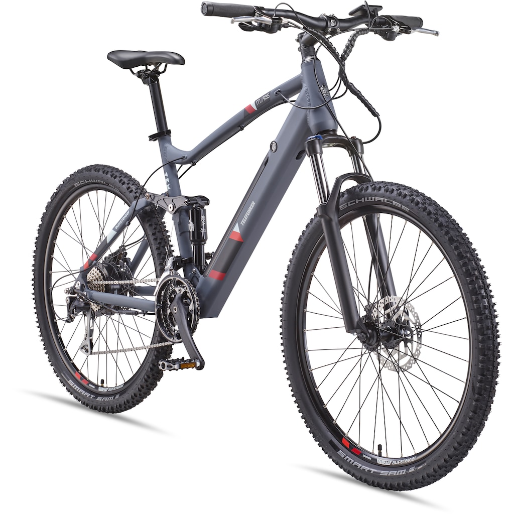 Telefunken E-Bike »Aufsteiger M935«, 24 Gang, Shimano, Acera, Heckmotor 250 W