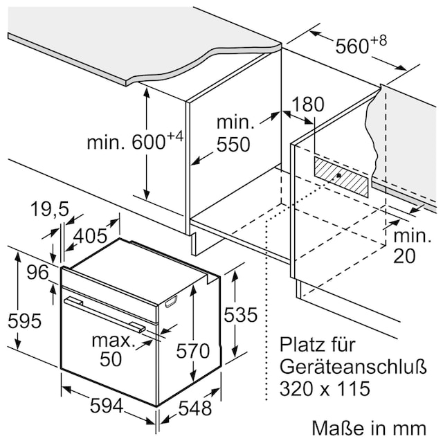 BOSCH Induktions Herd-Set »HND611VS66«, HEB517BS1, mit Backwagen | BAUR