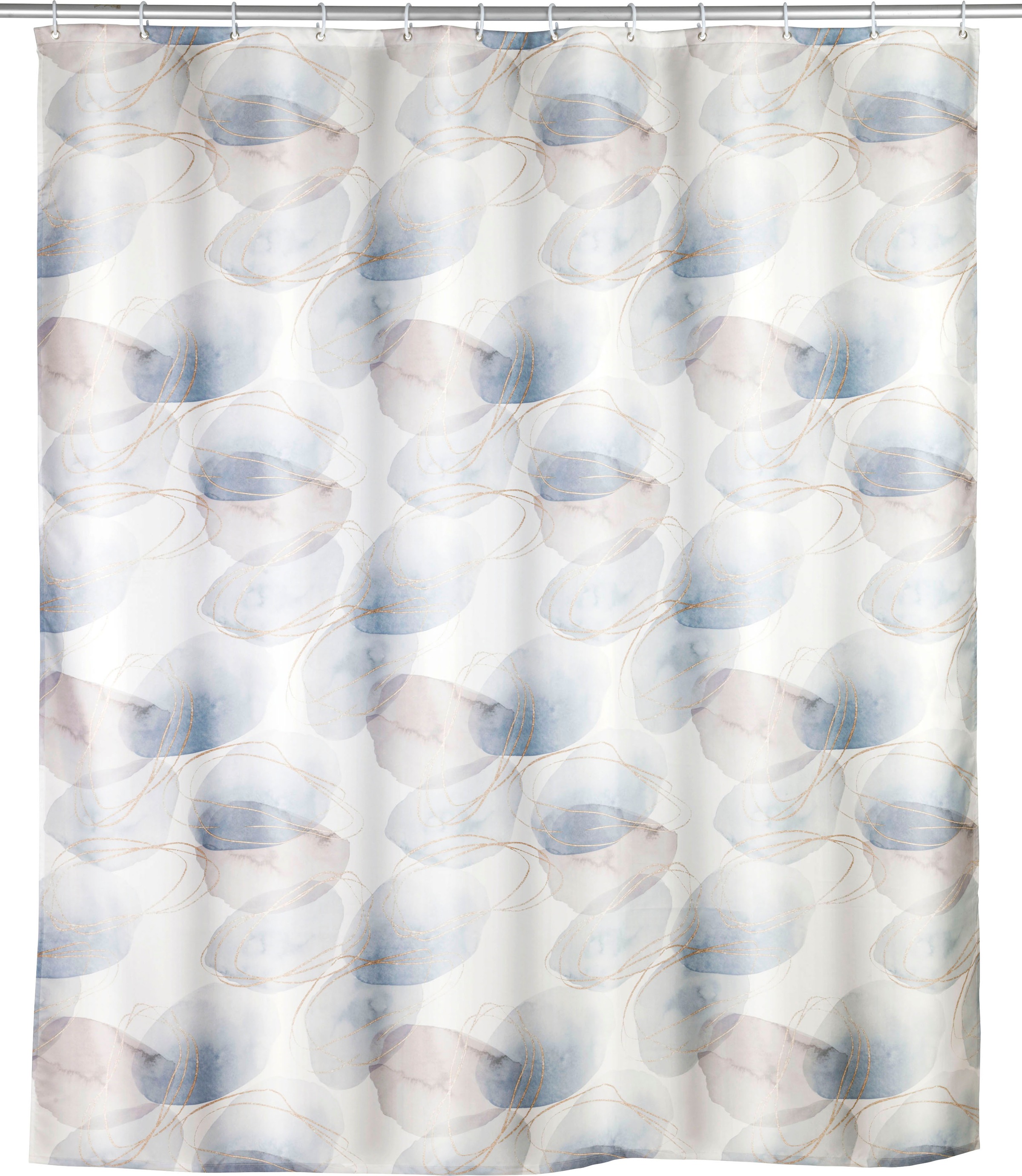 WENKO Duschvorhang "Navan" Breite 180 cm Höhe 200 cm, Polyester, waschbar günstig online kaufen