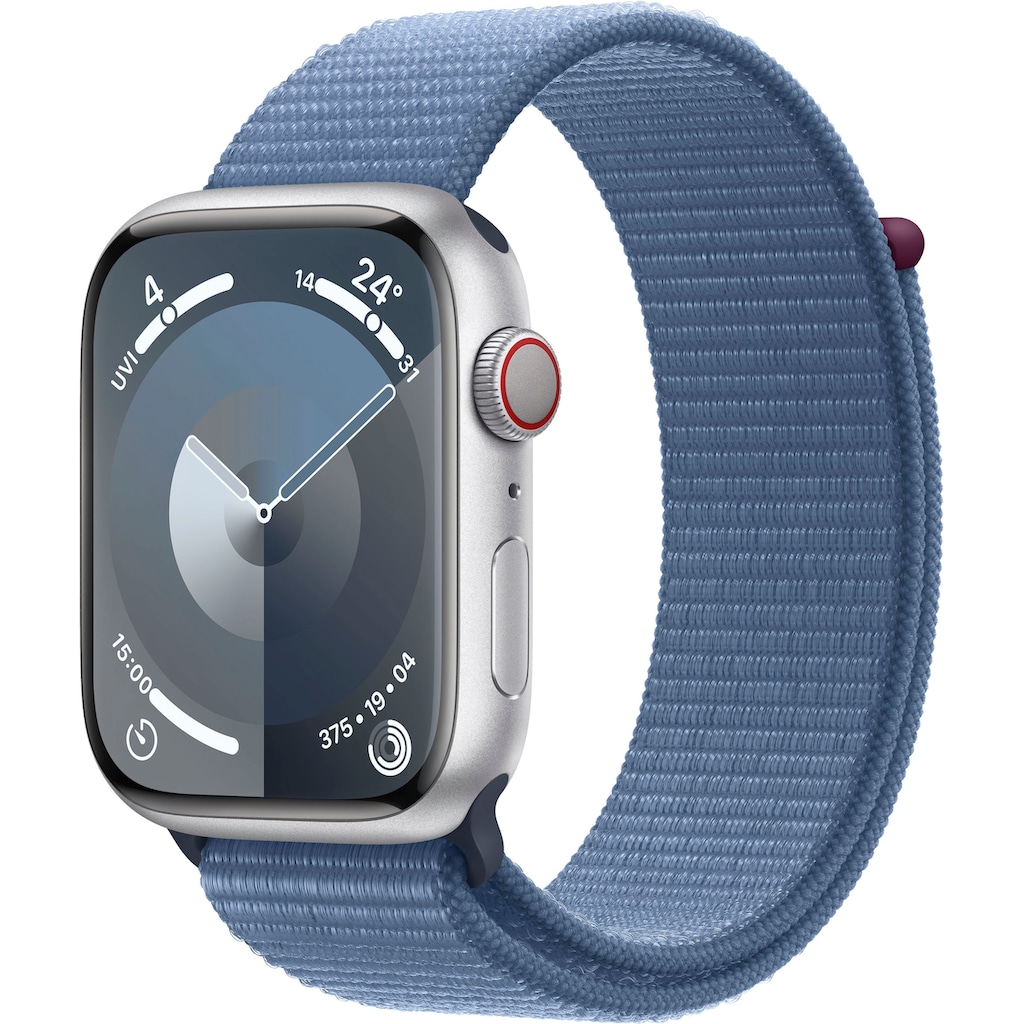 Apple Smartwatch »Watch Series 9 GPS + Cellular 45mm Aluminium One-Size«, (Watch OS 10)