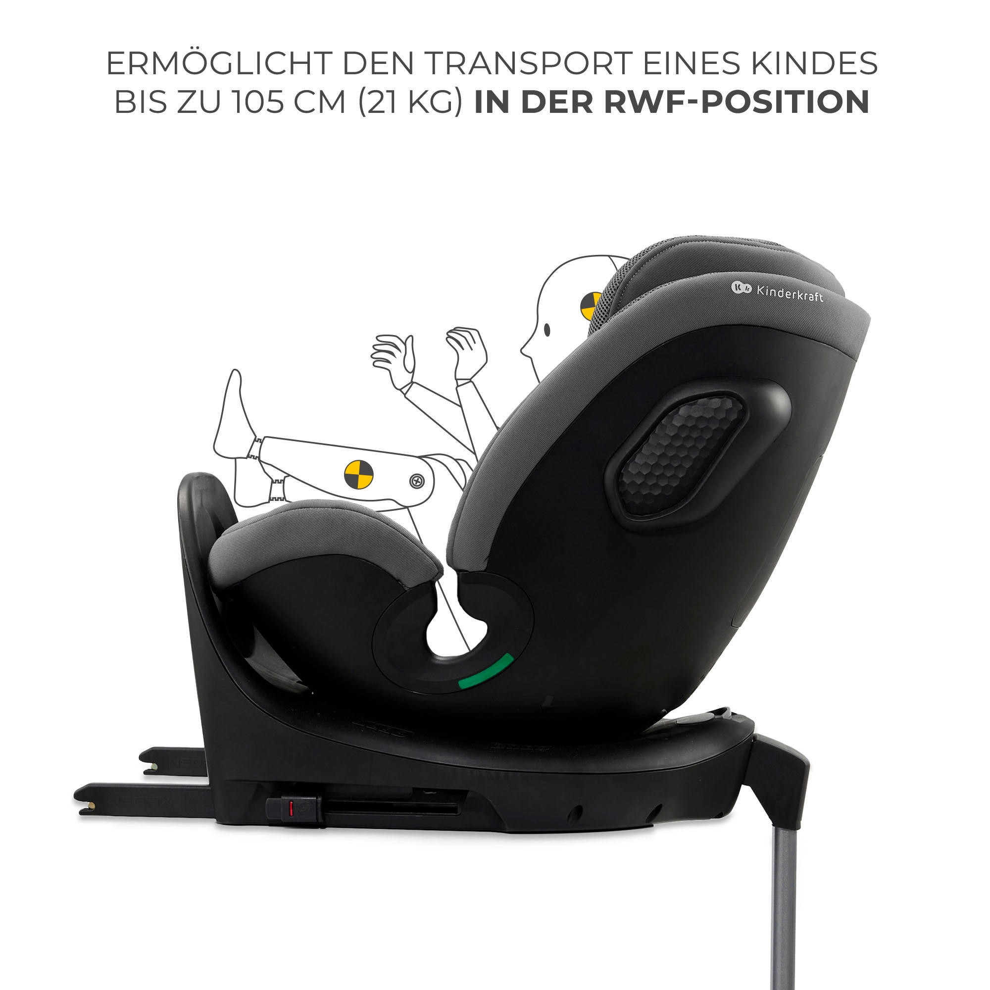 Kinderkraft Autokindersitz »XRIDER 2 i-Size« Klasse 0 / 1 / II / III (bis 36 kg) 360° – drehbarer Kindersitz