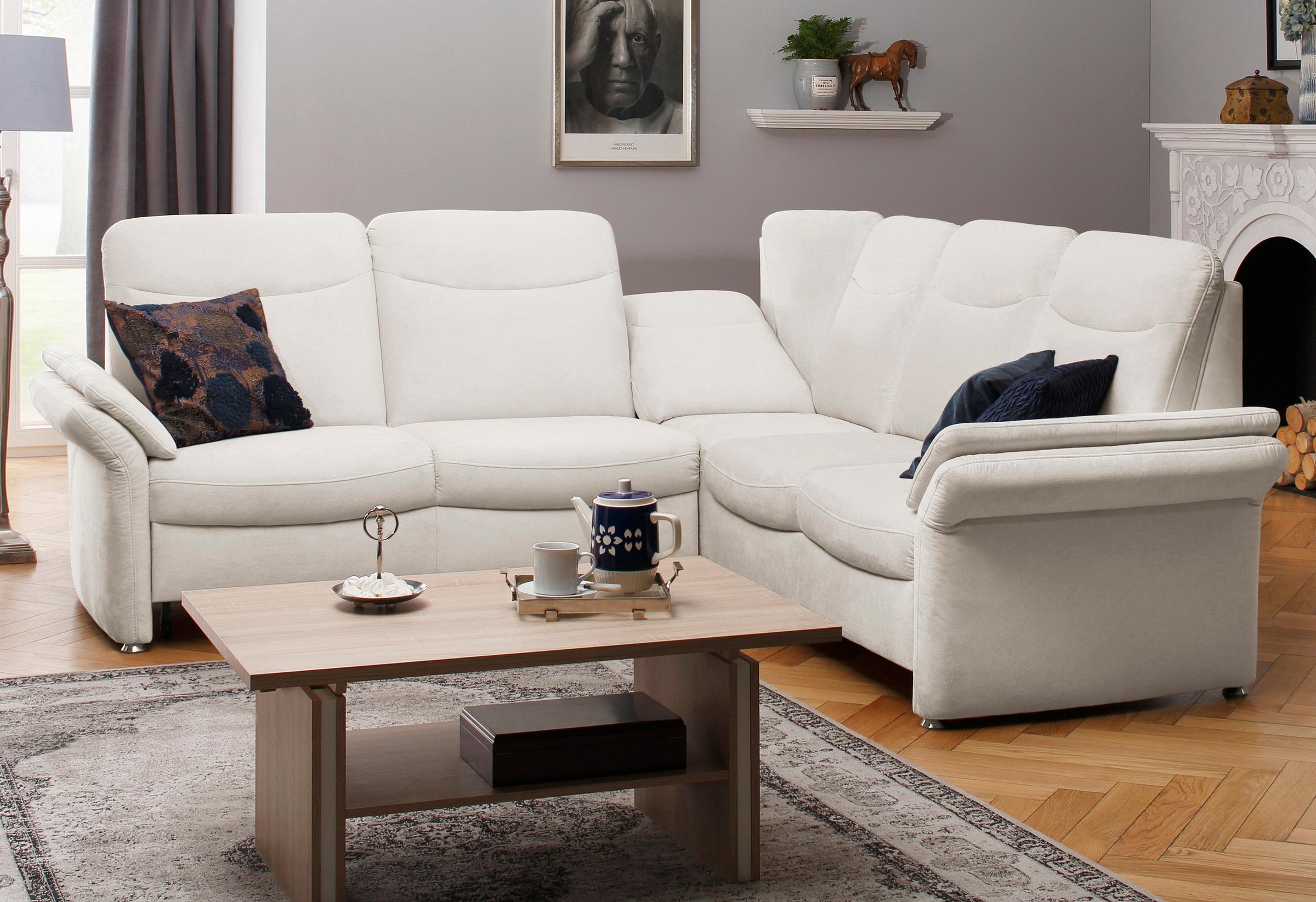 Home affaire Ecksofa »Tahoma L-Form«, mit Armlehnfunktion, wahlweise Bettfunktion, Schublade, Relaxfunktion