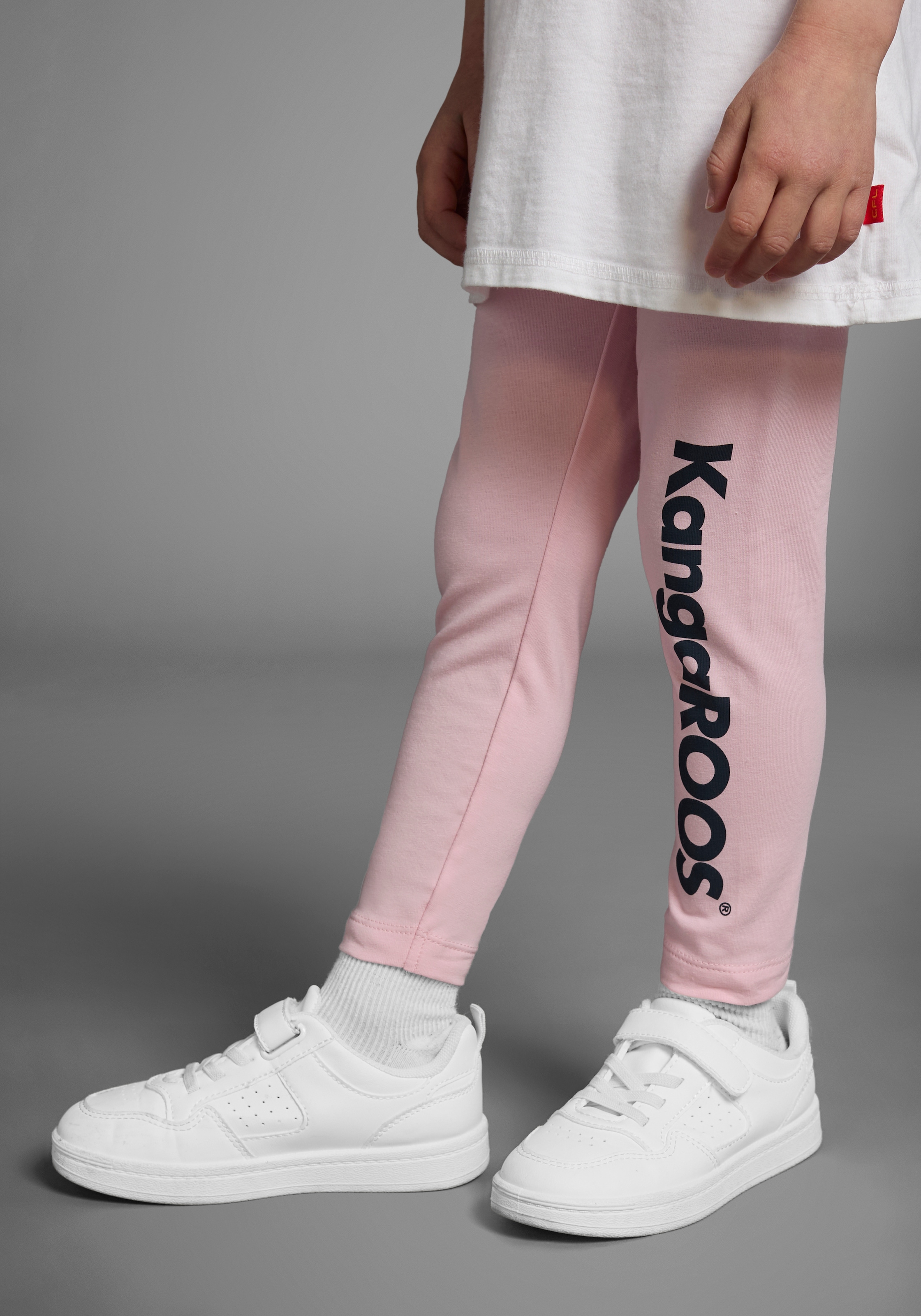 KangaROOS Leggings »2er Pack Leggings mit Kangaroos Schriftzug«, (Packung, 2 tlg.), Für kleine Mädchen