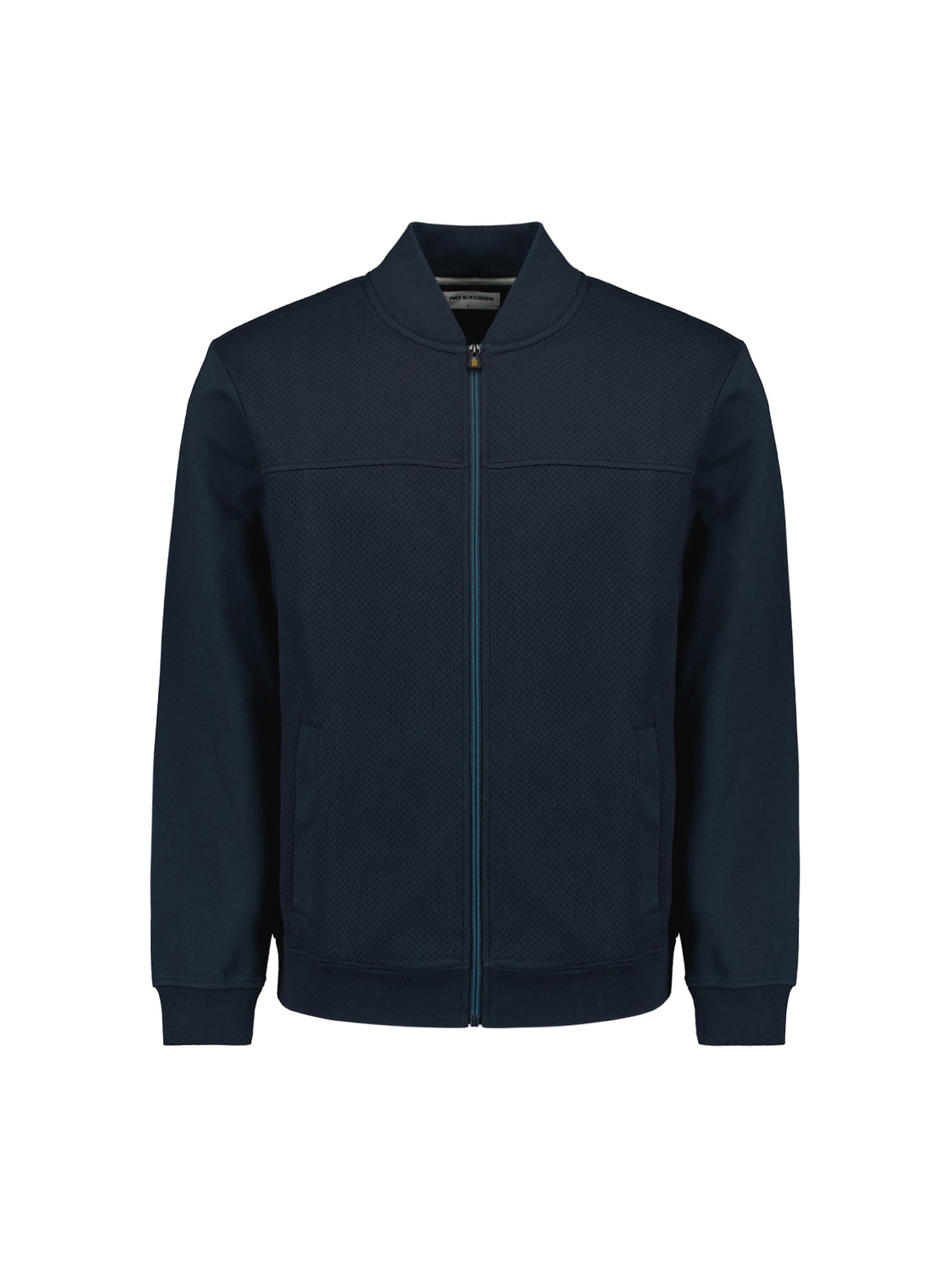 NO EXCESS Sweater »No Excess Jacquard sweatshirt mit Vollreißverschluss«