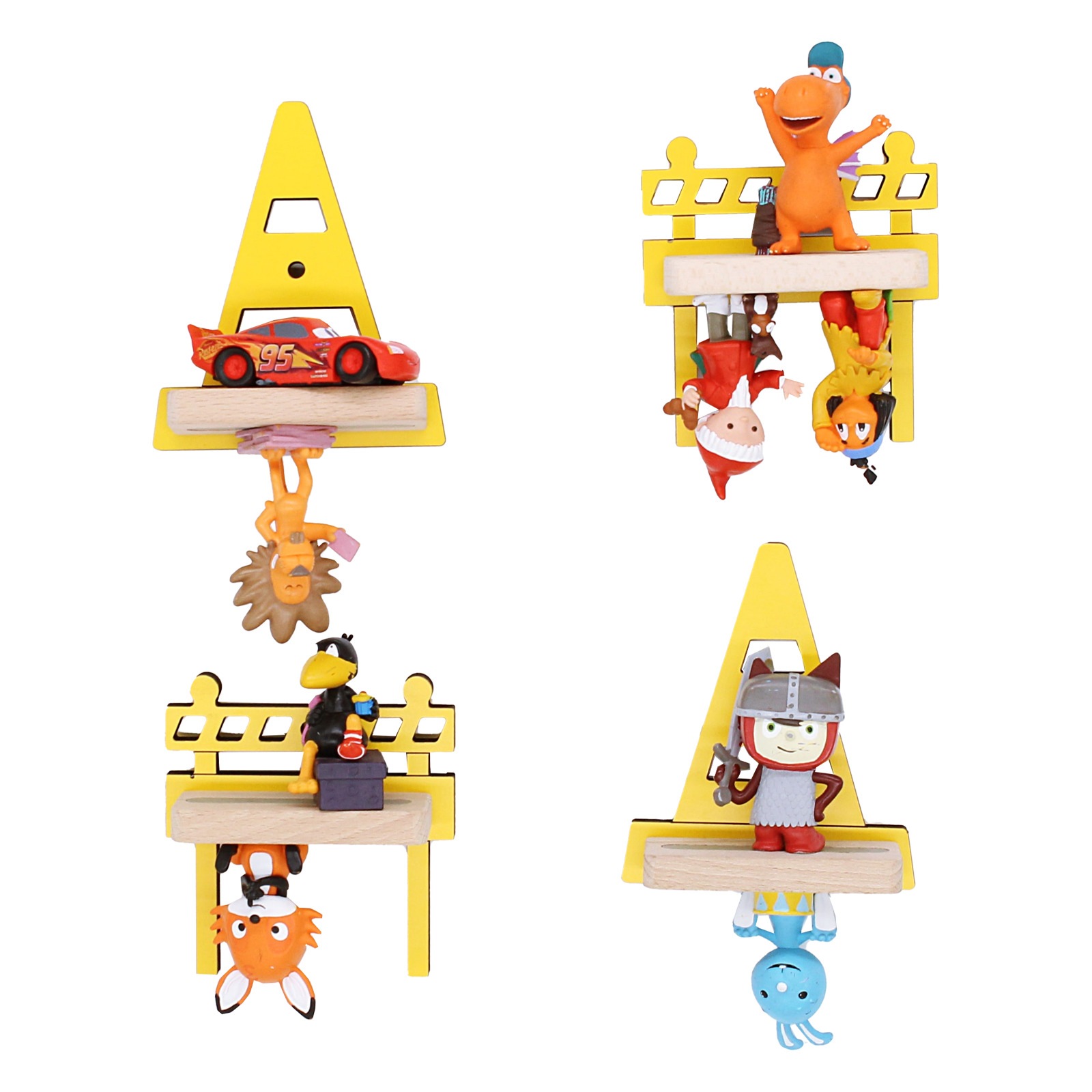 Boarti Wandregal "Regal Baustelle Kinder Toniebox Tonies Figuren" 4 Stk. tlg.
