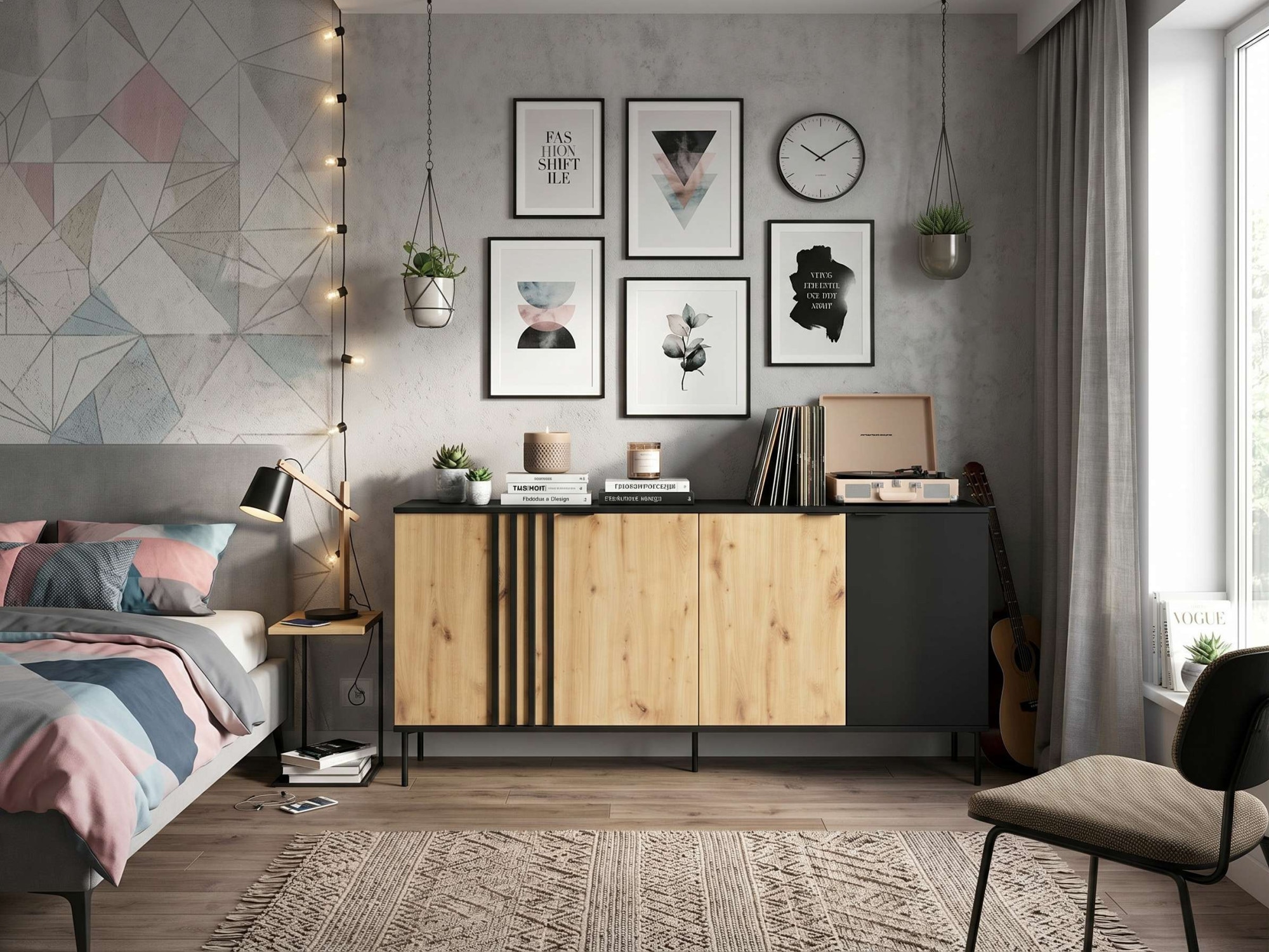 OTTO home Kommode »AELLOR Sideboard mit 4 Türen, viel Stauraum« Schubkastenkommode mit 6 Fächer, modernes Design