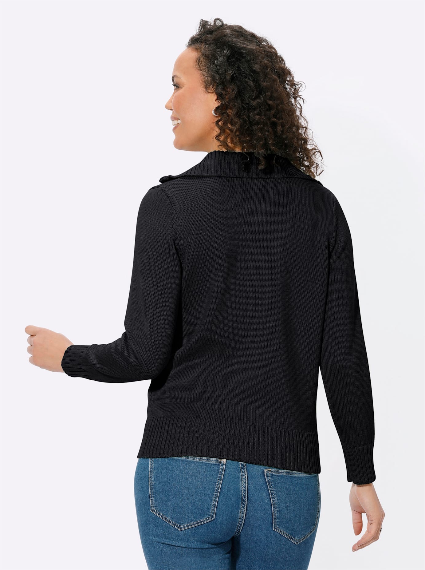 Troyer Casual Looks Pullover Black Size 38 2