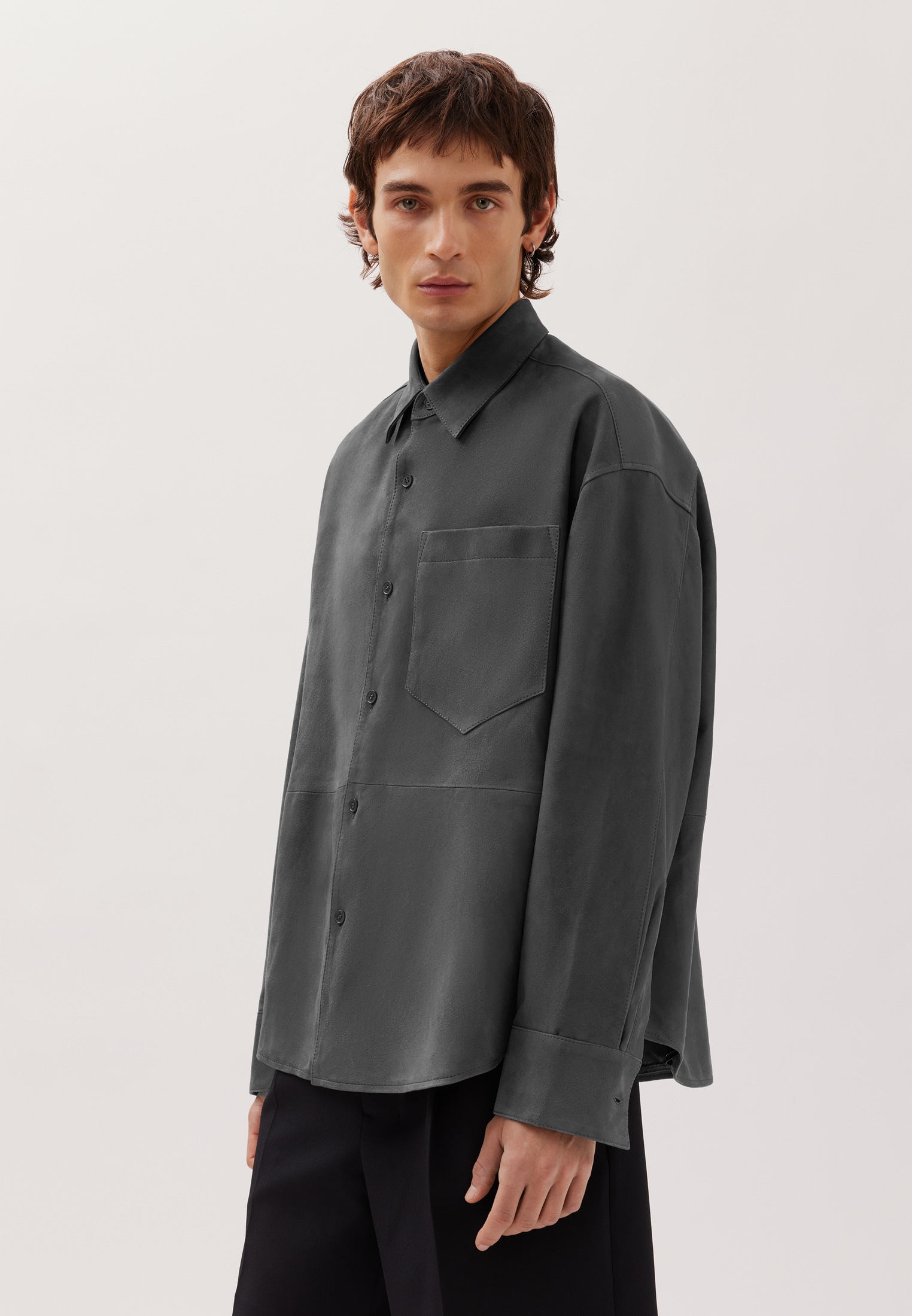 studio seidensticker Businesshemd »Studio« Oversized 1/1 Kentkragen Leder