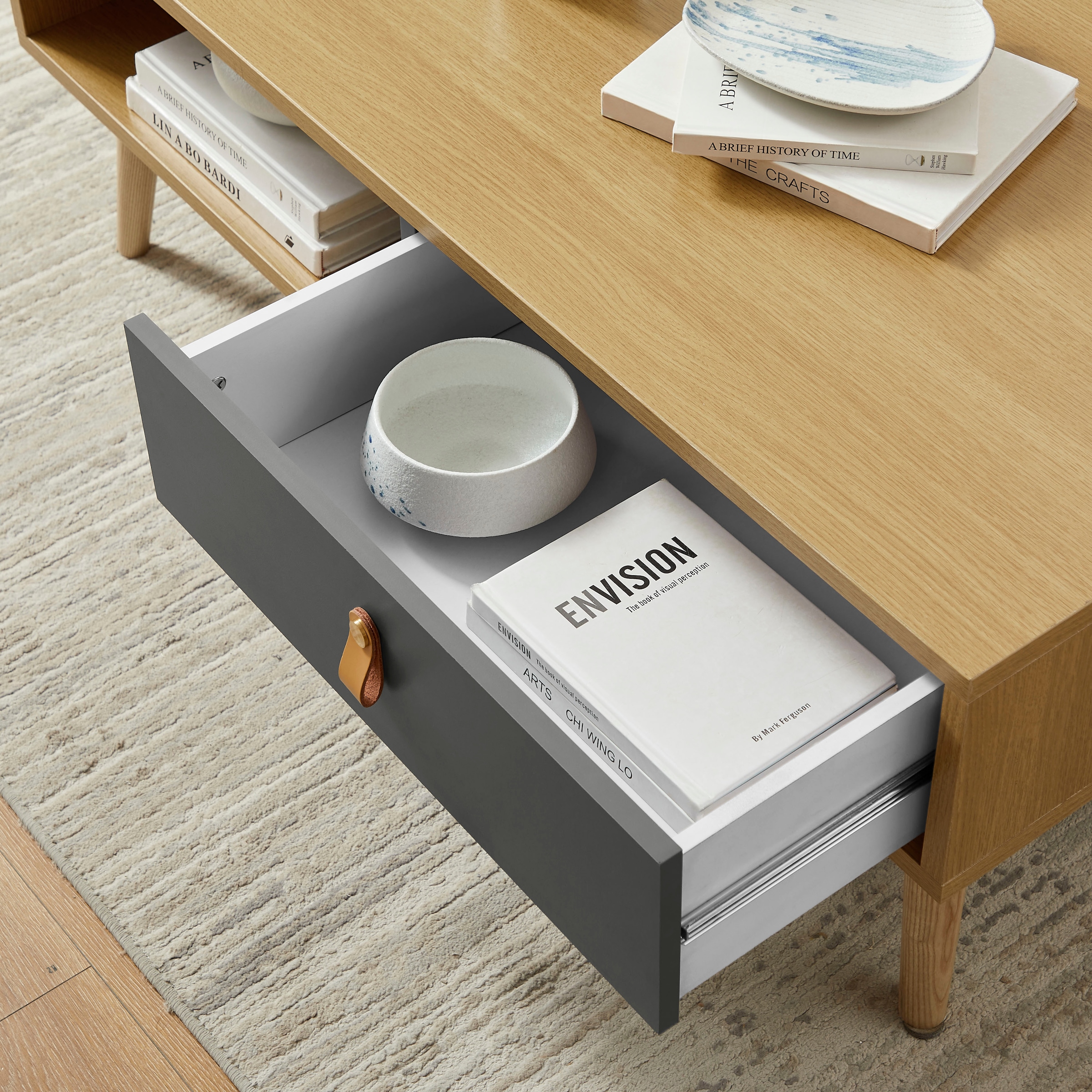 Leonique Couchtisch »Avril« Eichen-Melamin, FSC-zertifiziertem Eschenholz, Breite 110 cm