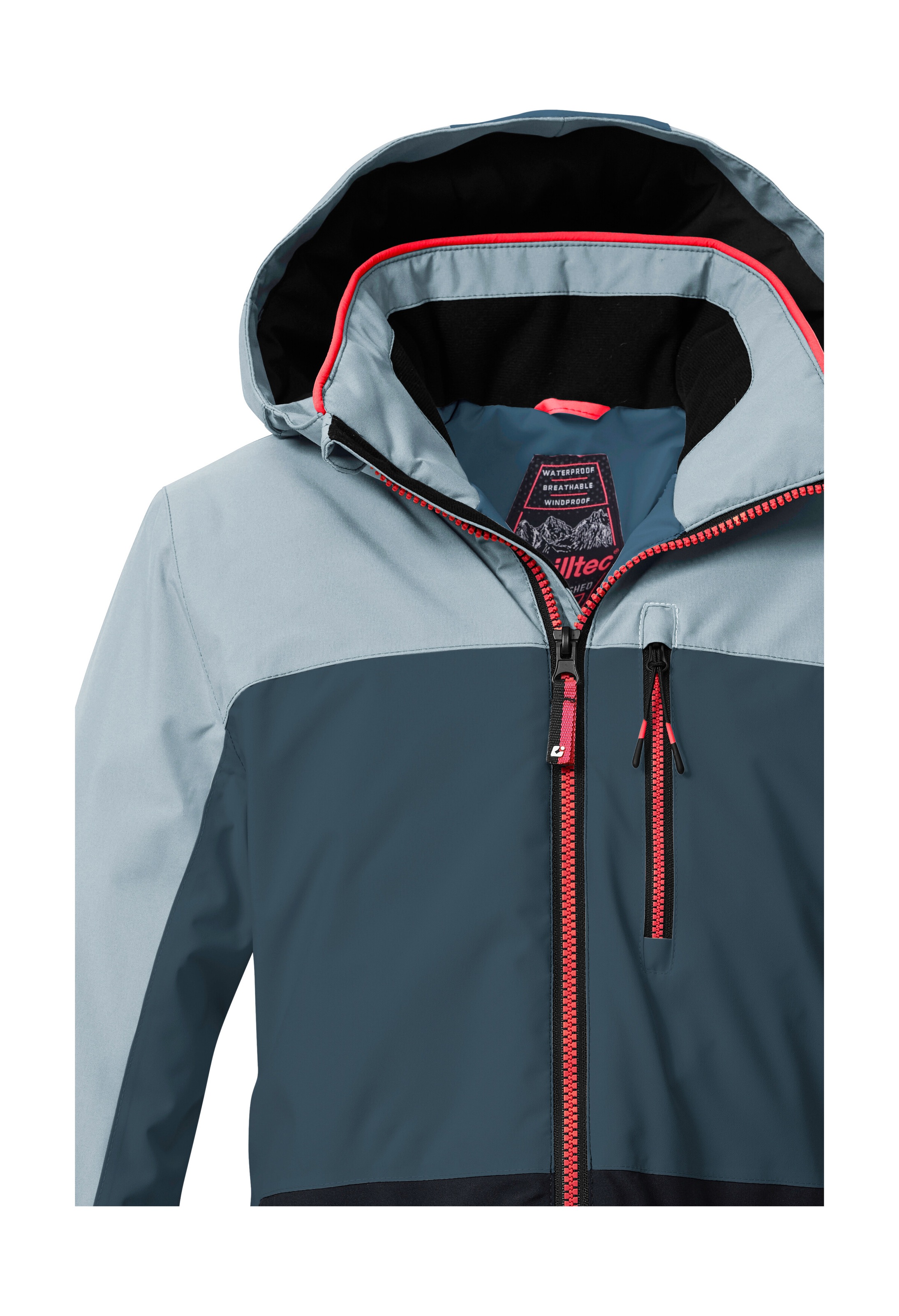 Killtec Skijacke »KSW 208 GRLS SKI JCKT«, Wasserdichte, atmungsaktive Kinderjacke mit Schneefang und Taschen