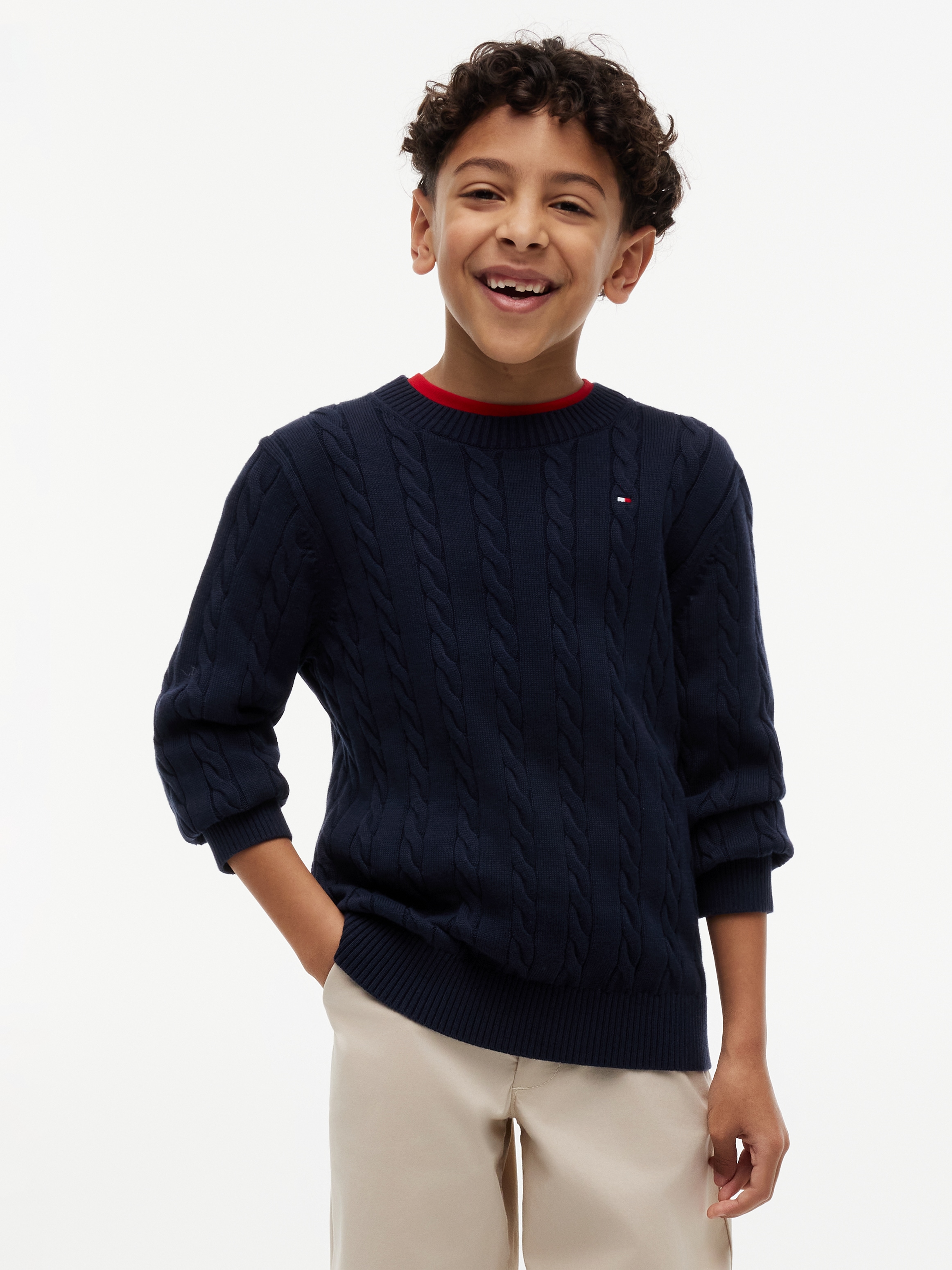 Tommy Hilfiger Strickpullover Regular fit, für Kinder bis 16 Jahre