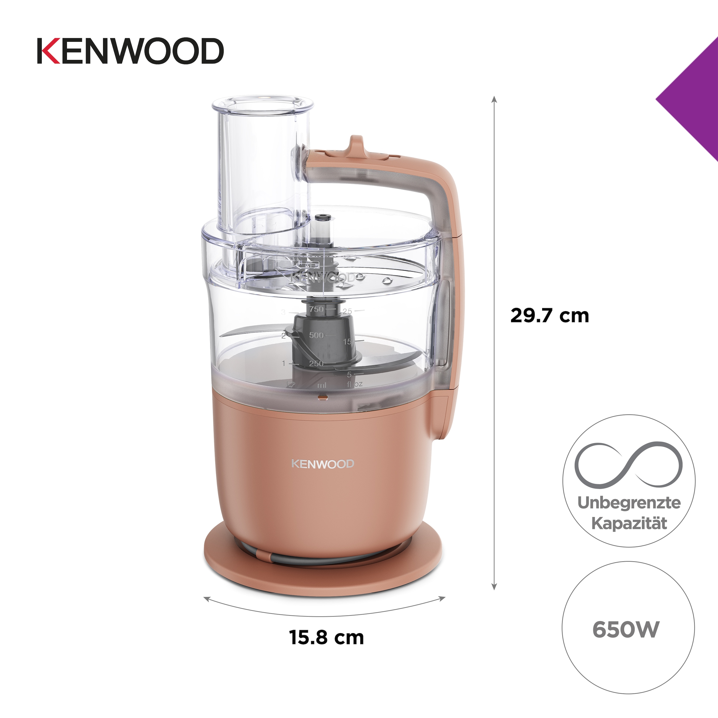 KENWOOD Kompakt-Küchenmaschine »MultiPro Go FDP22.130GY«