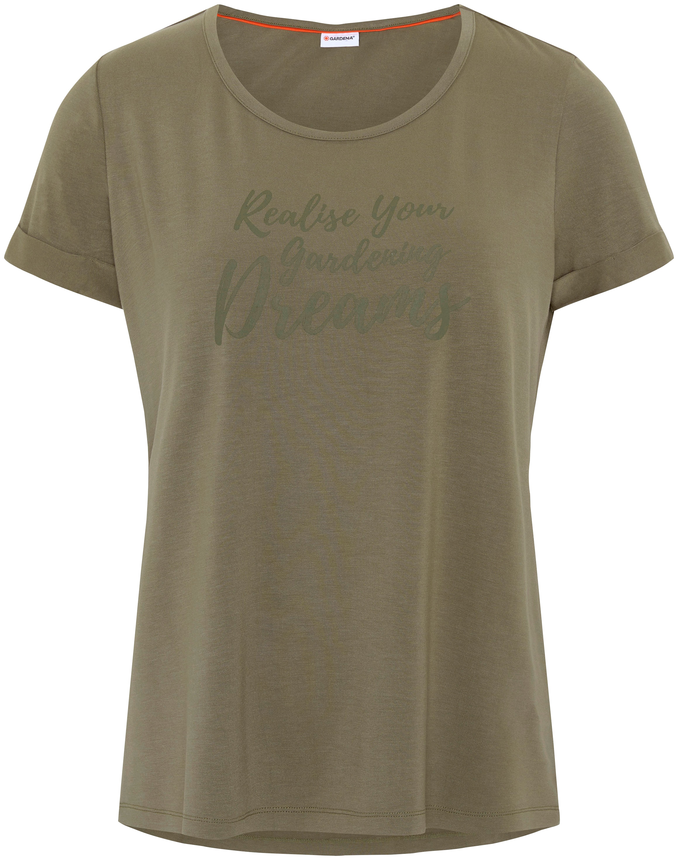 T-Shirt »Dusty Olive«, mit Schriftzug