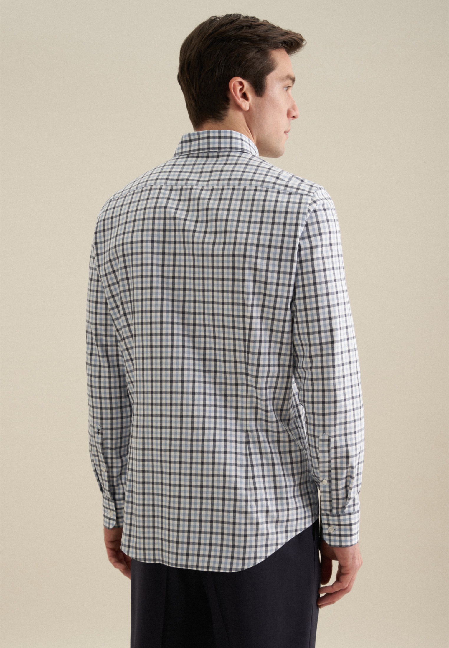 seidensticker Flanellhemd "Shaped", Shaped Langarm Button-Down-Kragen Karo günstig online kaufen