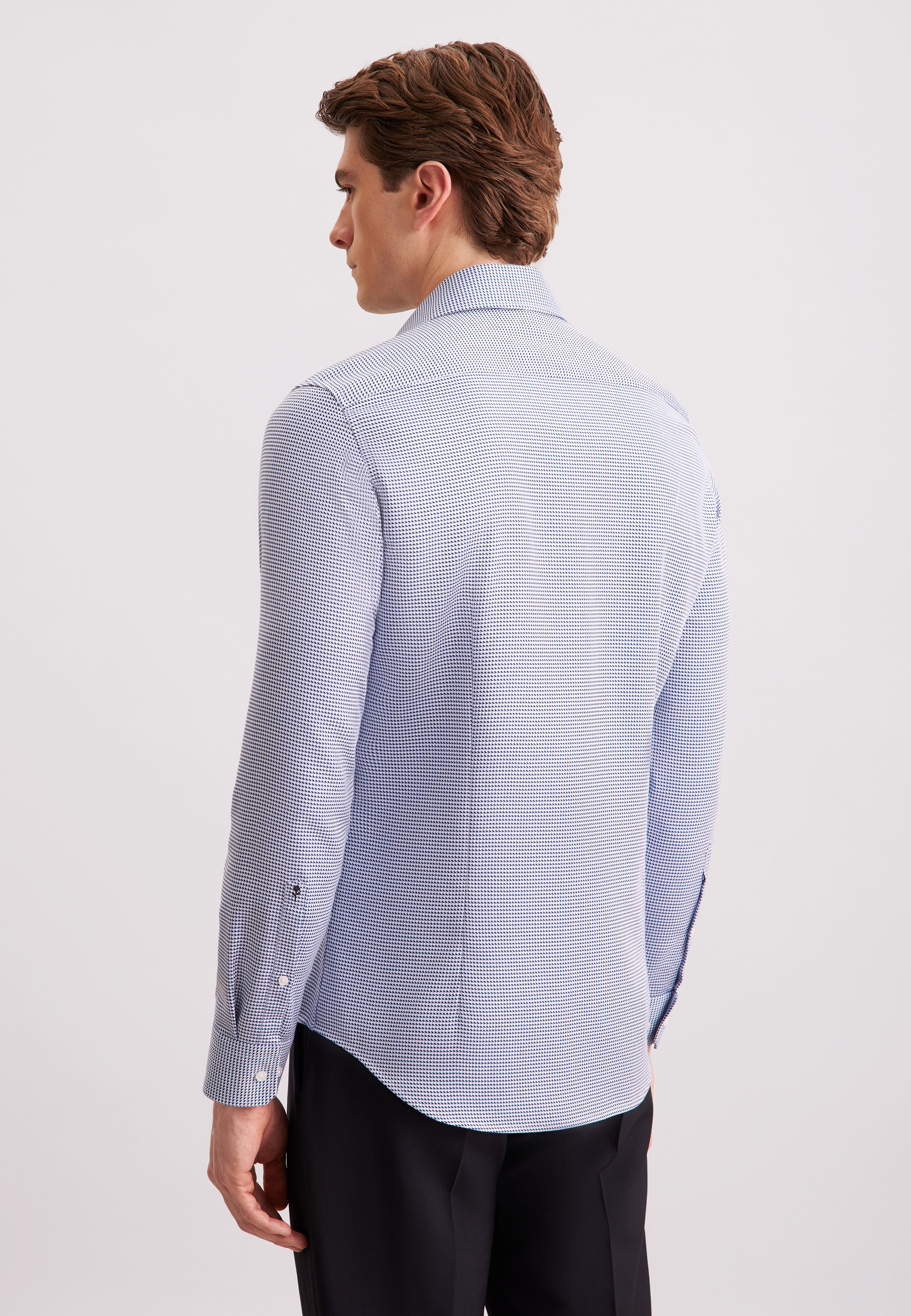 seidensticker Businesshemd »Schwarze Rose« X-Slim 1/1 Kentkragen Pepita