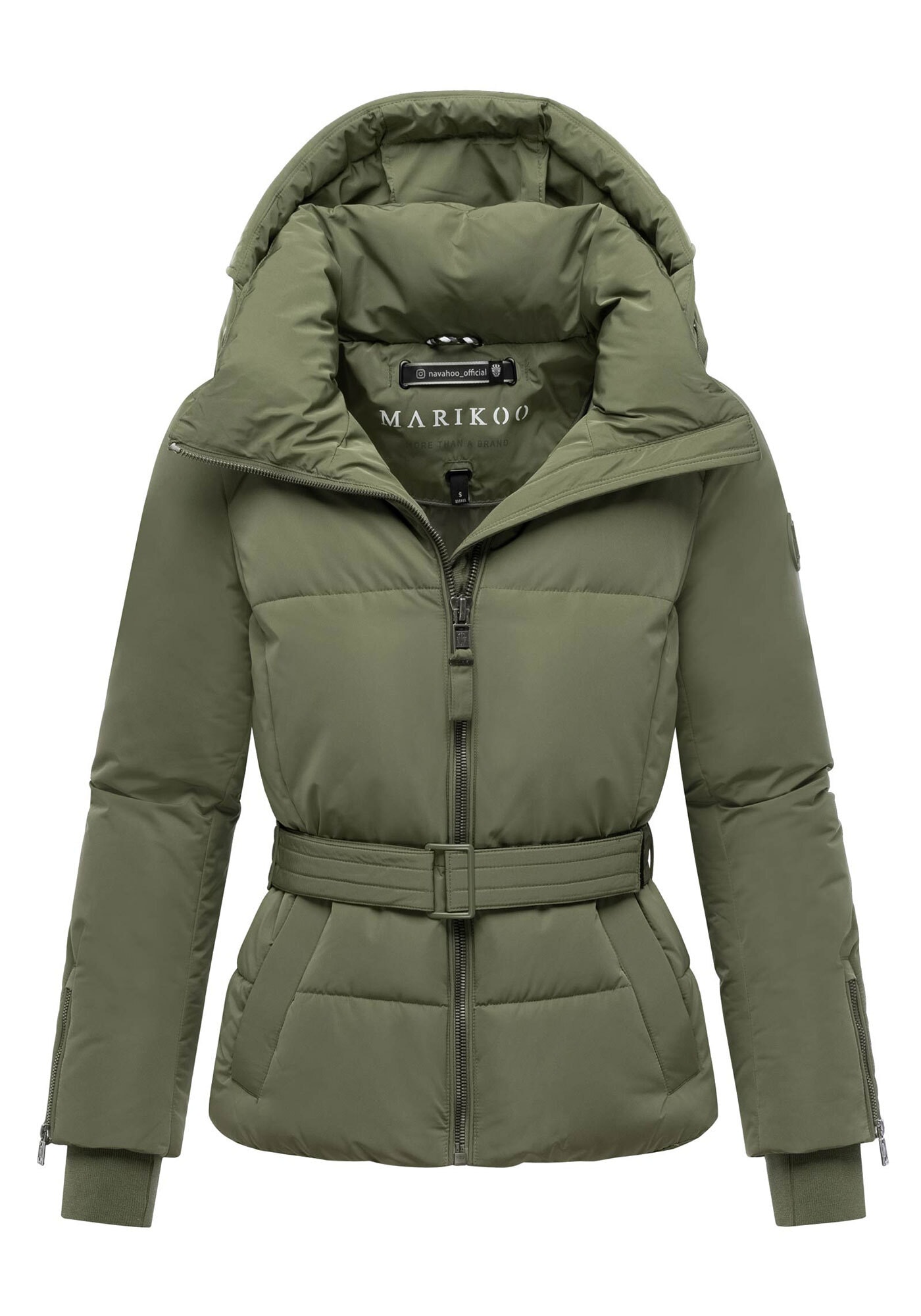 Marikoo Winterjacke »Aleynaa«, Winterjacke mit Taillengürtel