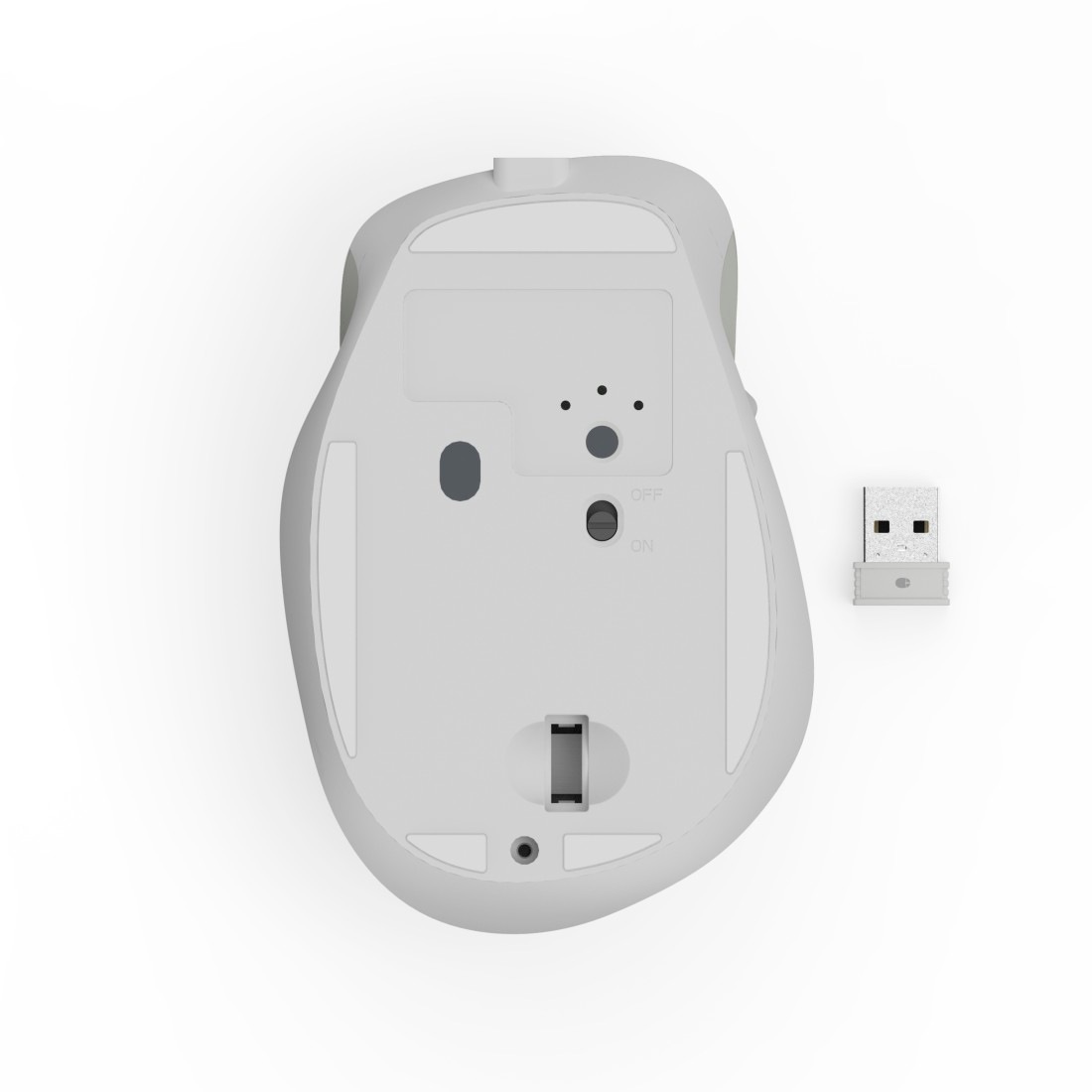 Hama Maus »Funkmaus WM-500 ergonomisch 6 Tasten« Funk Ergonomisch, leise Klicks, Akku, Assist-Taste, DPI-Schalter