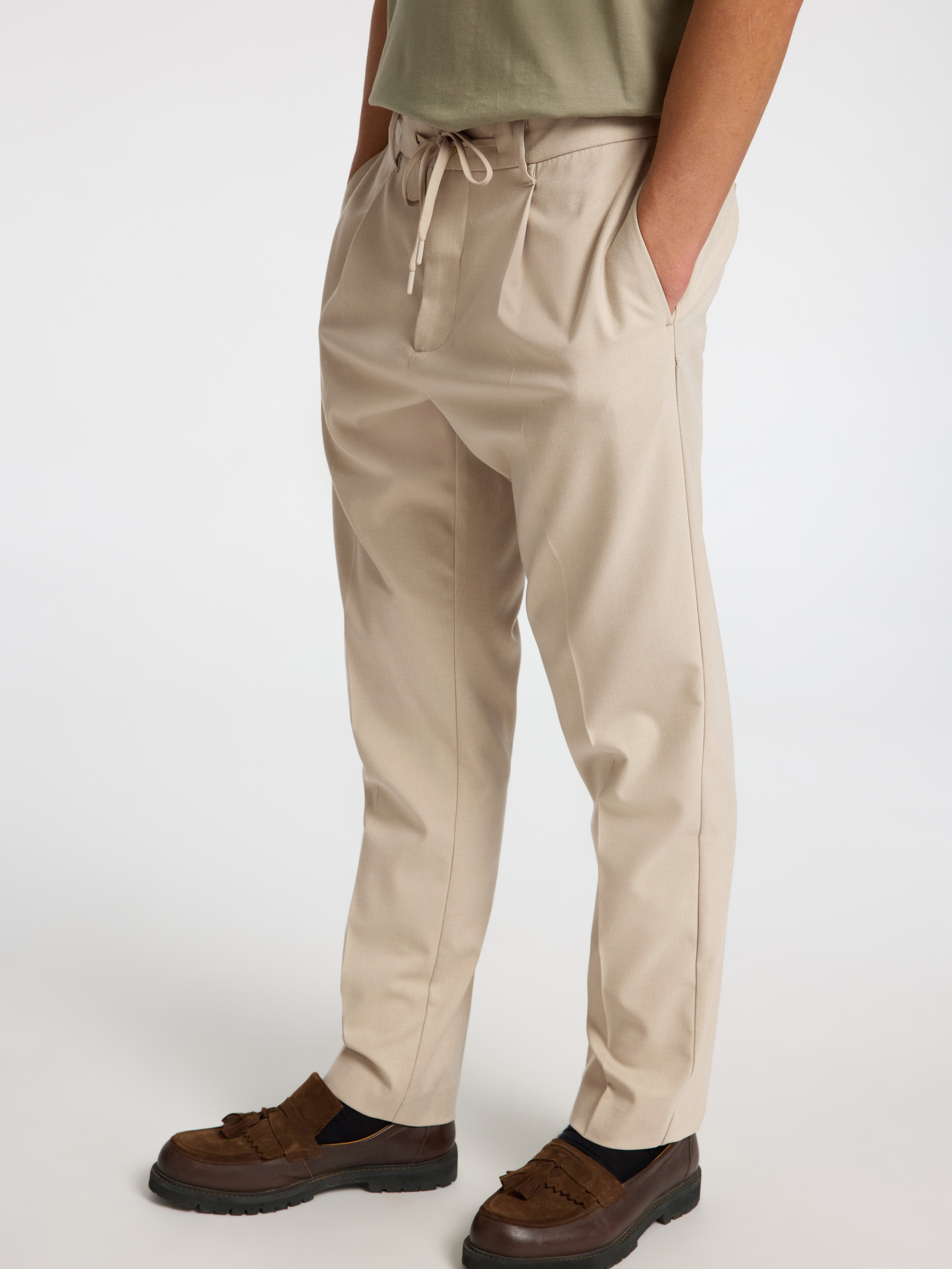 SELECTED HOMME Chinohose "SLH190-REG TAPERED LEROY PLEAT PANT NOOS" günstig online kaufen