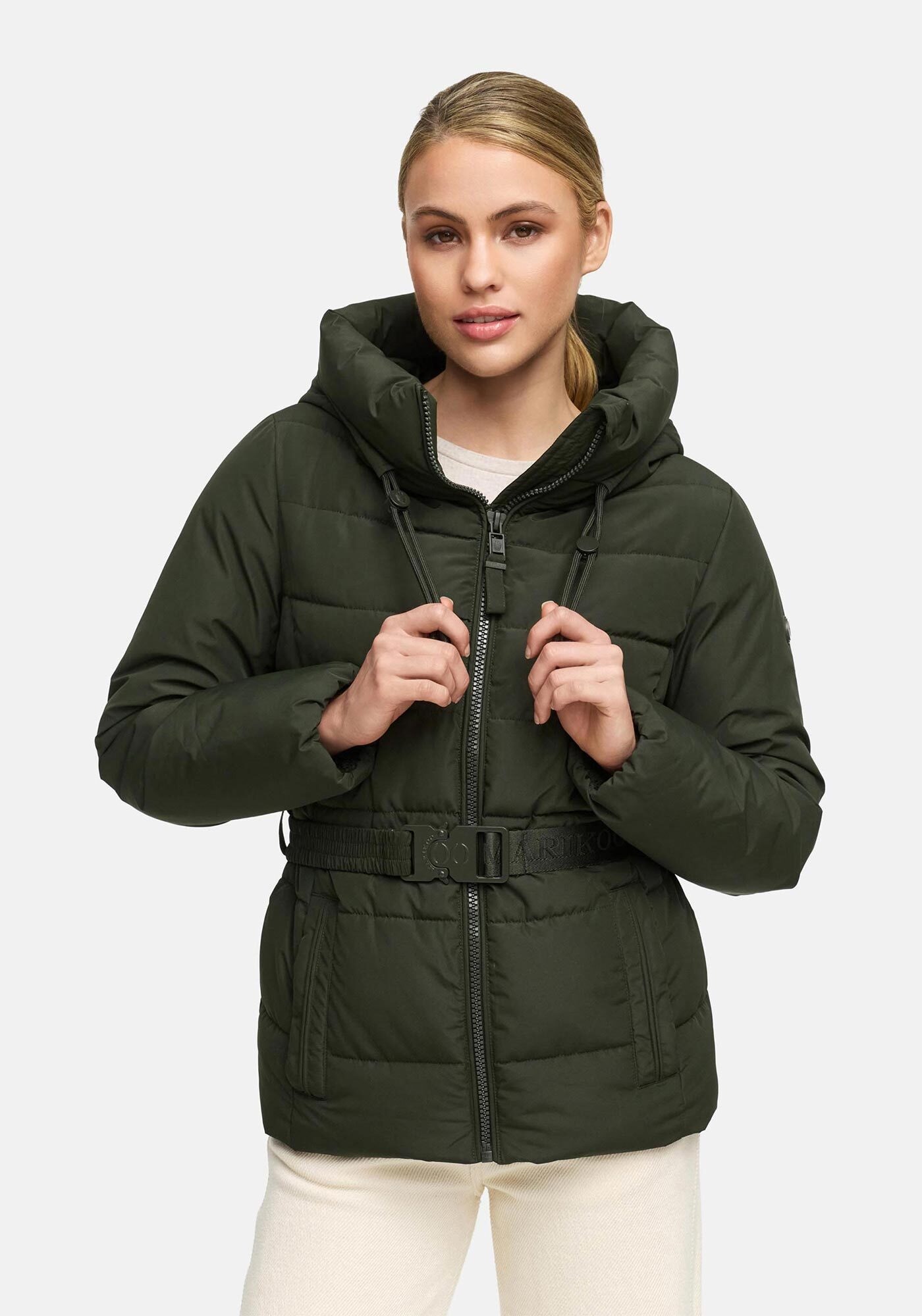 Marikoo Winterjacke »Himee«, Taillengürtel mit robuster Klickschnalle