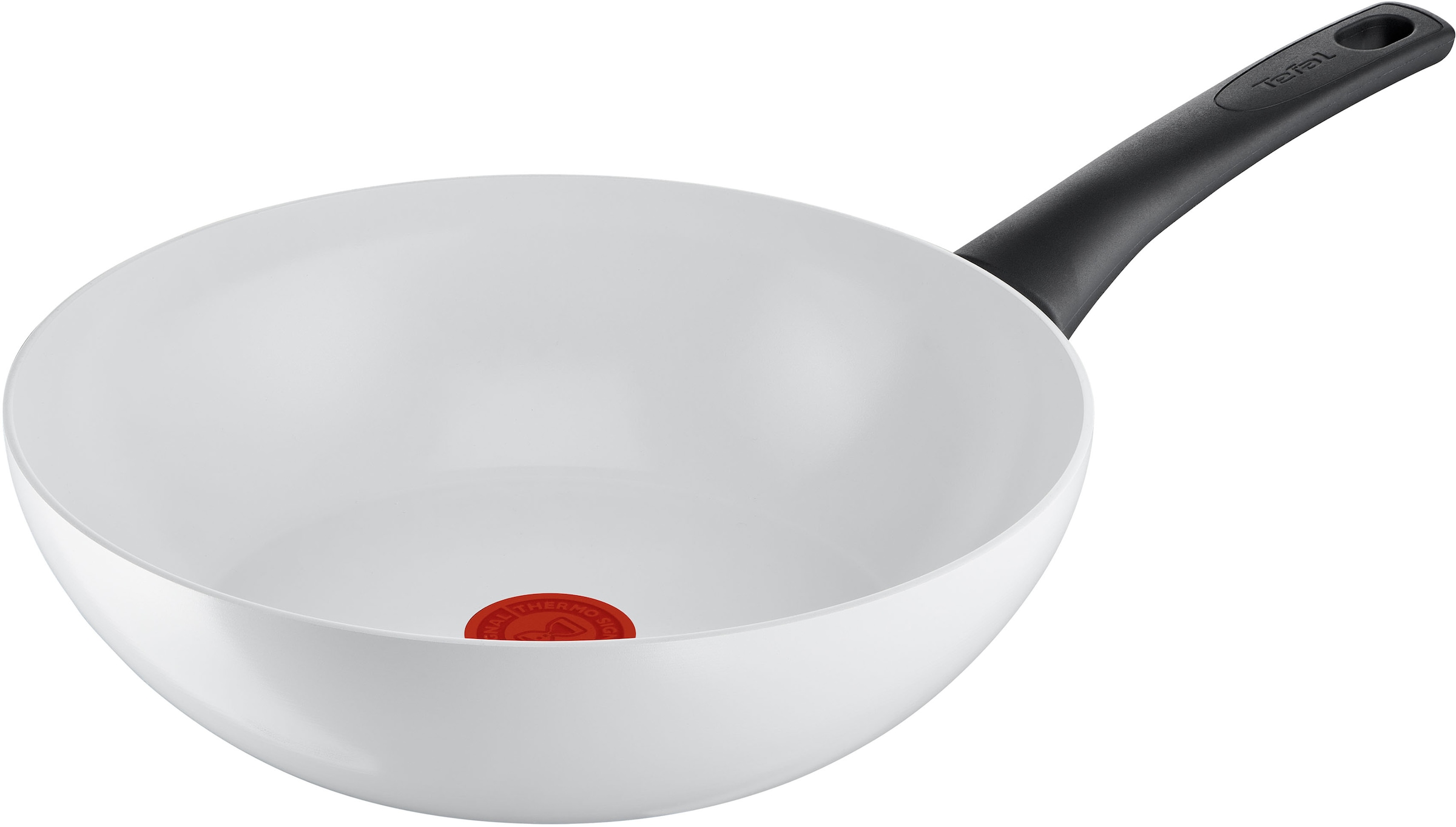 Tefal Wok "Ceramic Control Wokpfanne Induktion 28 cm", Aluminium, (1 tlg.), Keramikversiegelung, Thermo-Signal, alle Her