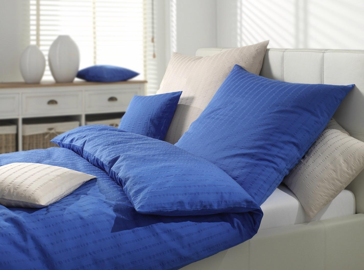 Elegante Bettwäsche "Chelsea" 2 Stk. tlg. gewebter Seersucker günstig online kaufen