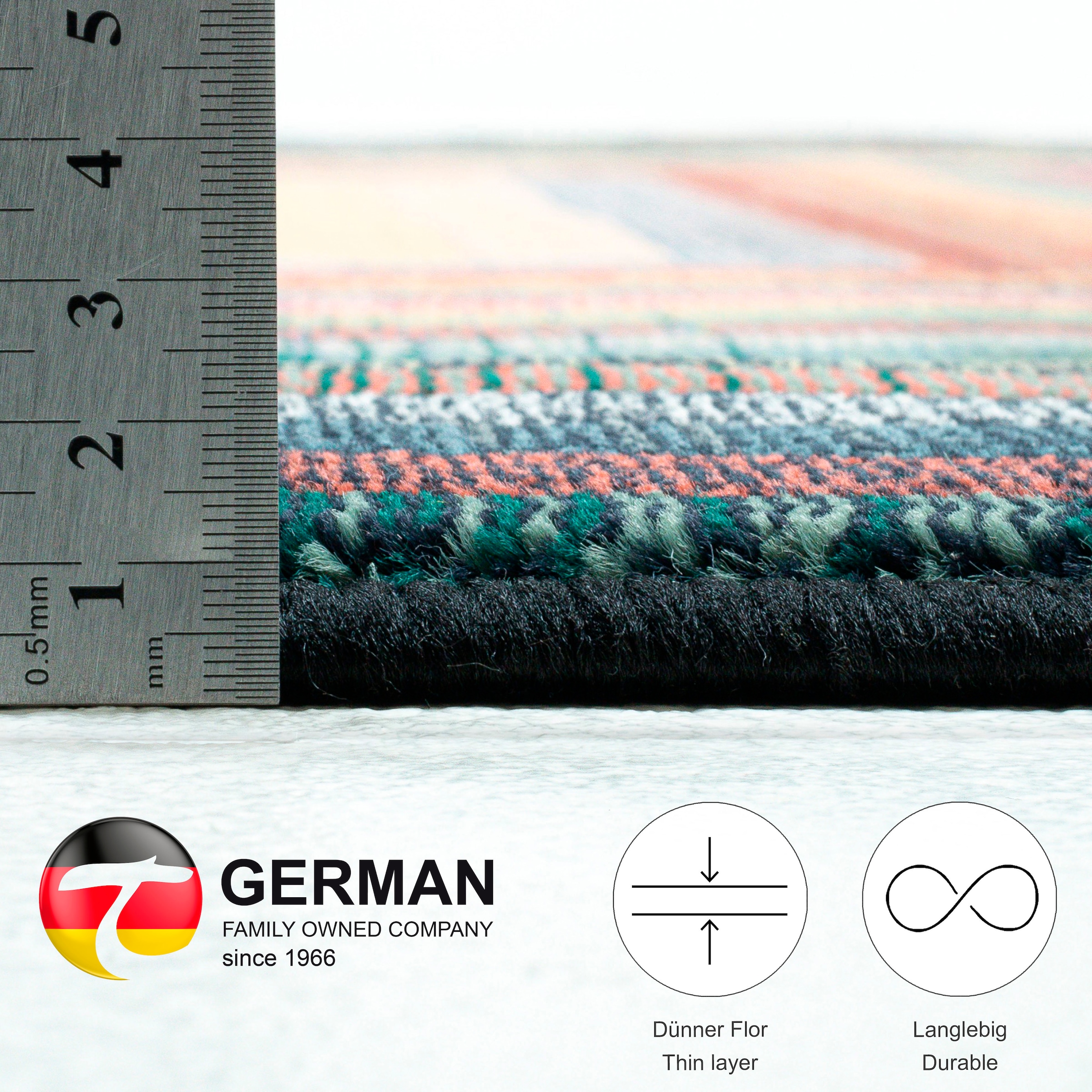 THEKO Läufer »Gabiro 001«, rechteckig, 10 mm Höhe, Teppich-Läufer, gewebt, ideal im Flur & Schlafzimmer
