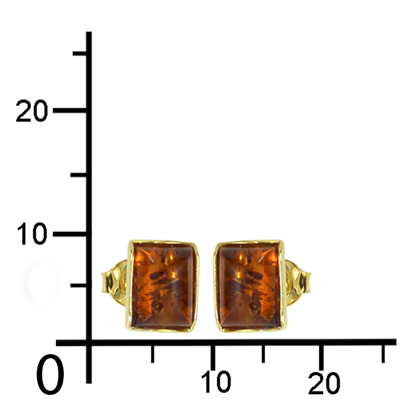 OSTSEE-SCHMUCK Paar Ohrstecker »Ostsee-Schmuck Ohrstecker Classic 8 x 6 mm«, (2 tlg.)