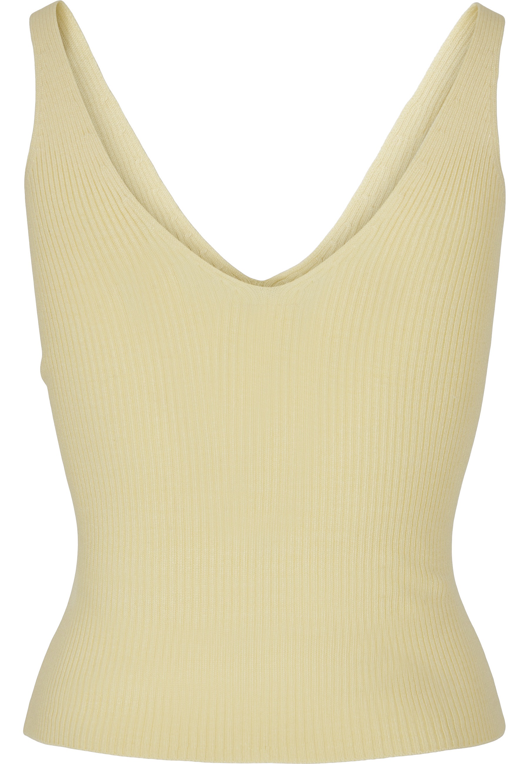 URBAN CLASSICS Tanktop "Urban Classics Damen Ladies Rib Knit Top" 1 Stk. günstig online kaufen