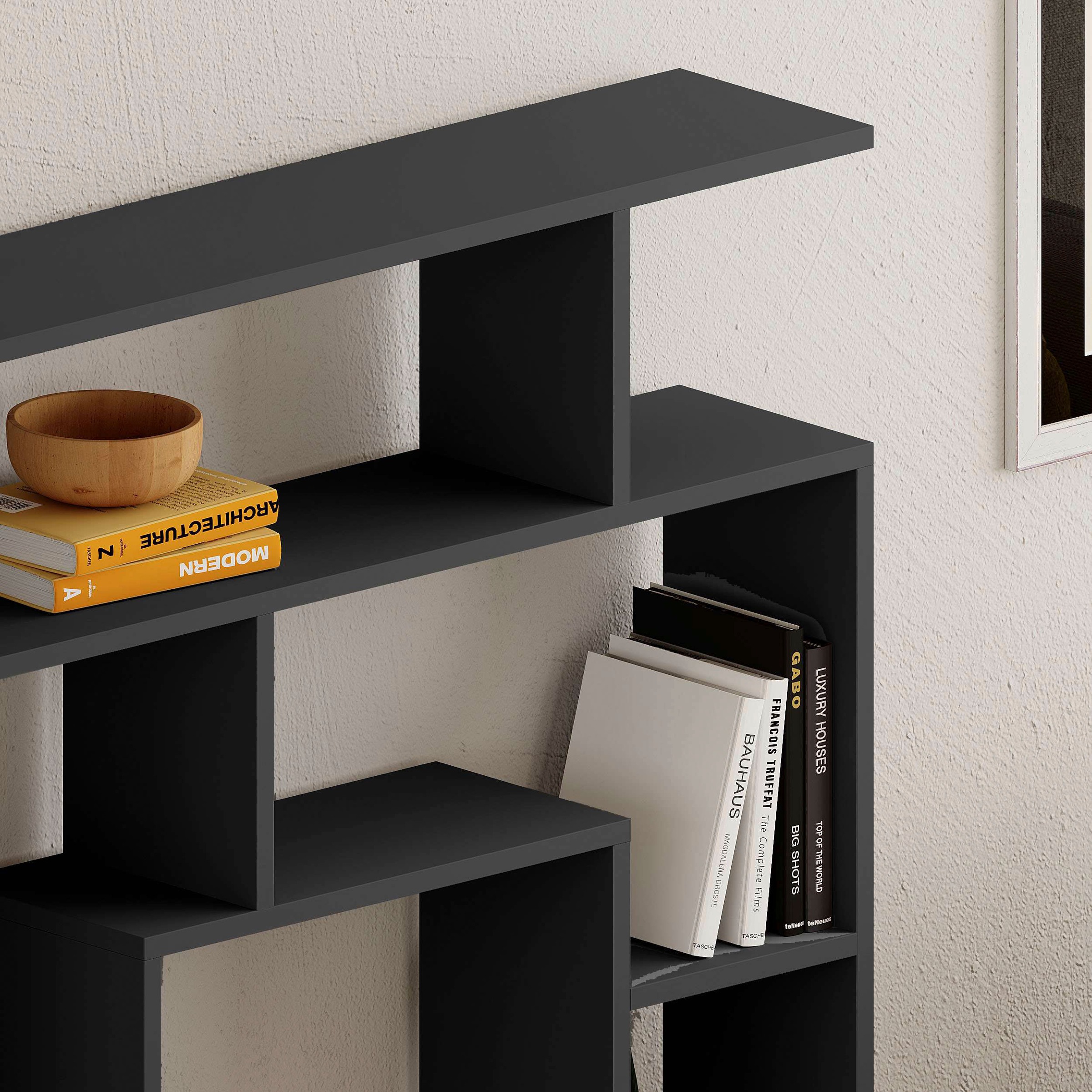 Decortie Bücherregal »Labirent Bücherregal«, (Packung), Leichte Montage, Lagerung, Platzsparend