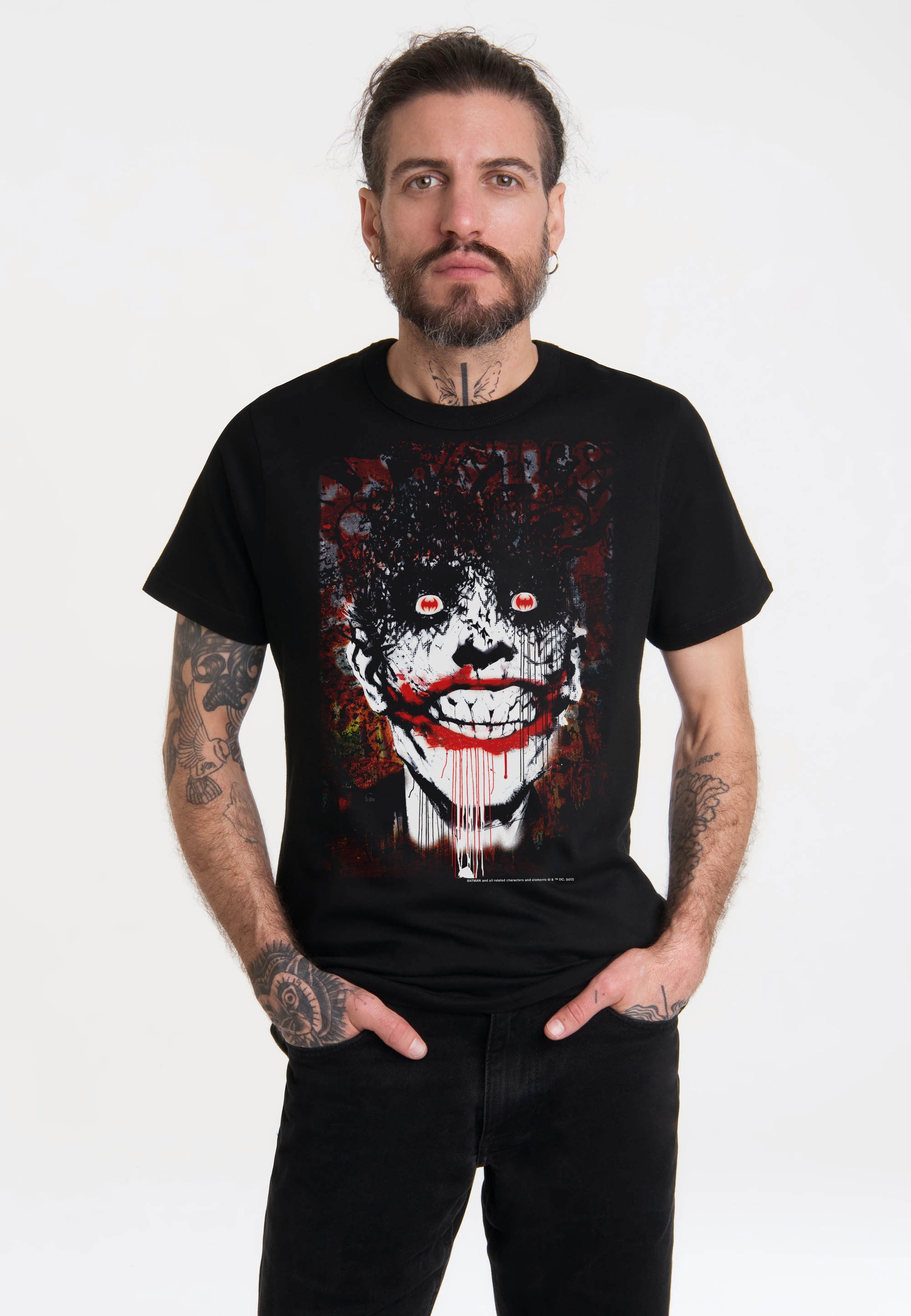 BAUR für Superschurken- T-Shirt | LOGOSHIRT Print »Batman Bats - coolem Joker mit ▷ Graffiti«,