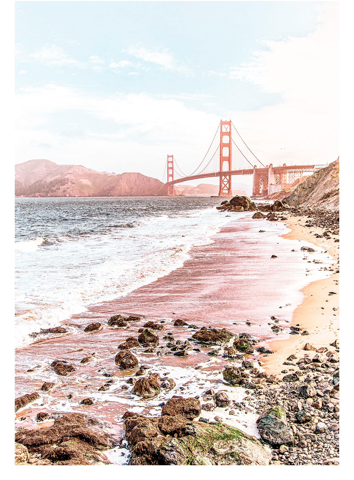 Komar Bild "VOYAGE Golden Gate" Natur 1 tlg. Wandbild zur Dekoration - ohne günstig online kaufen