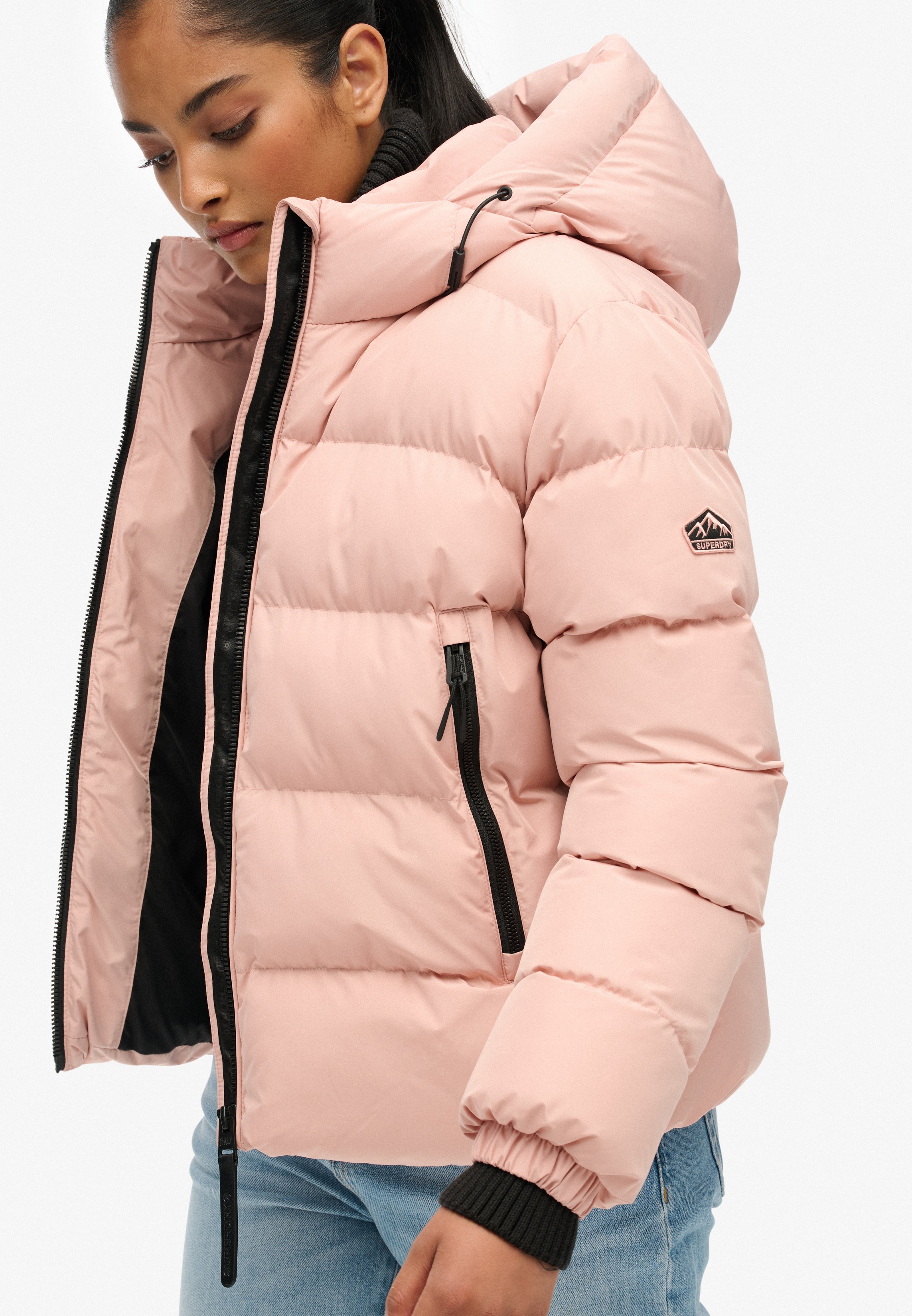 Thumbnail - Superdry Steppjacke "HOODED SPORTS PUFFER JACKET" mit Kapuze
