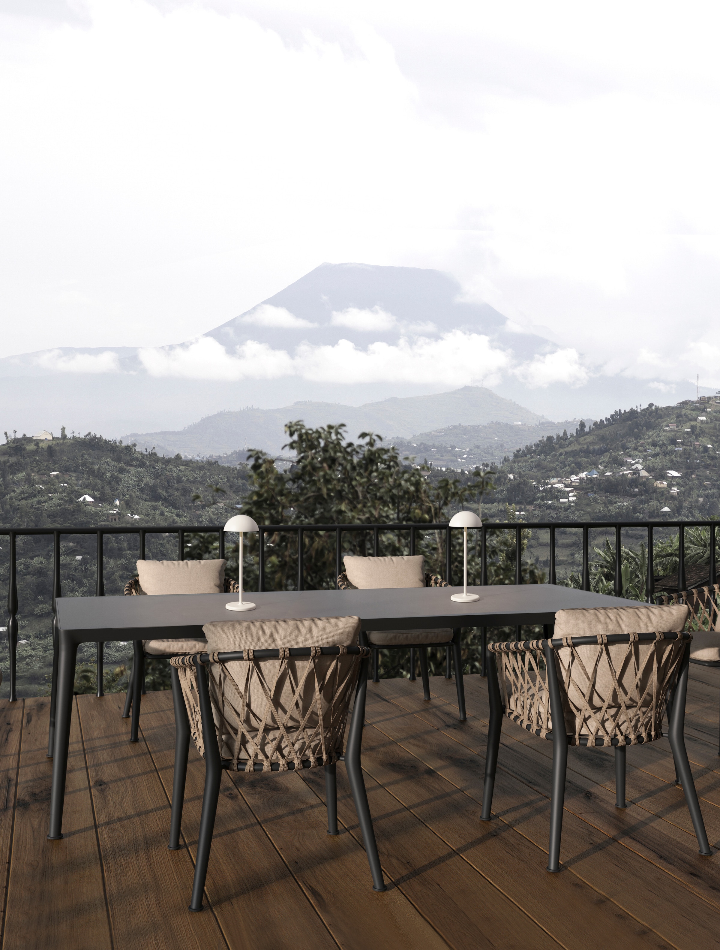 Nova Luce Außen-Tischleuchte »ROSE« LED-Modul 1 Stk. Warmweiß Dimmbar