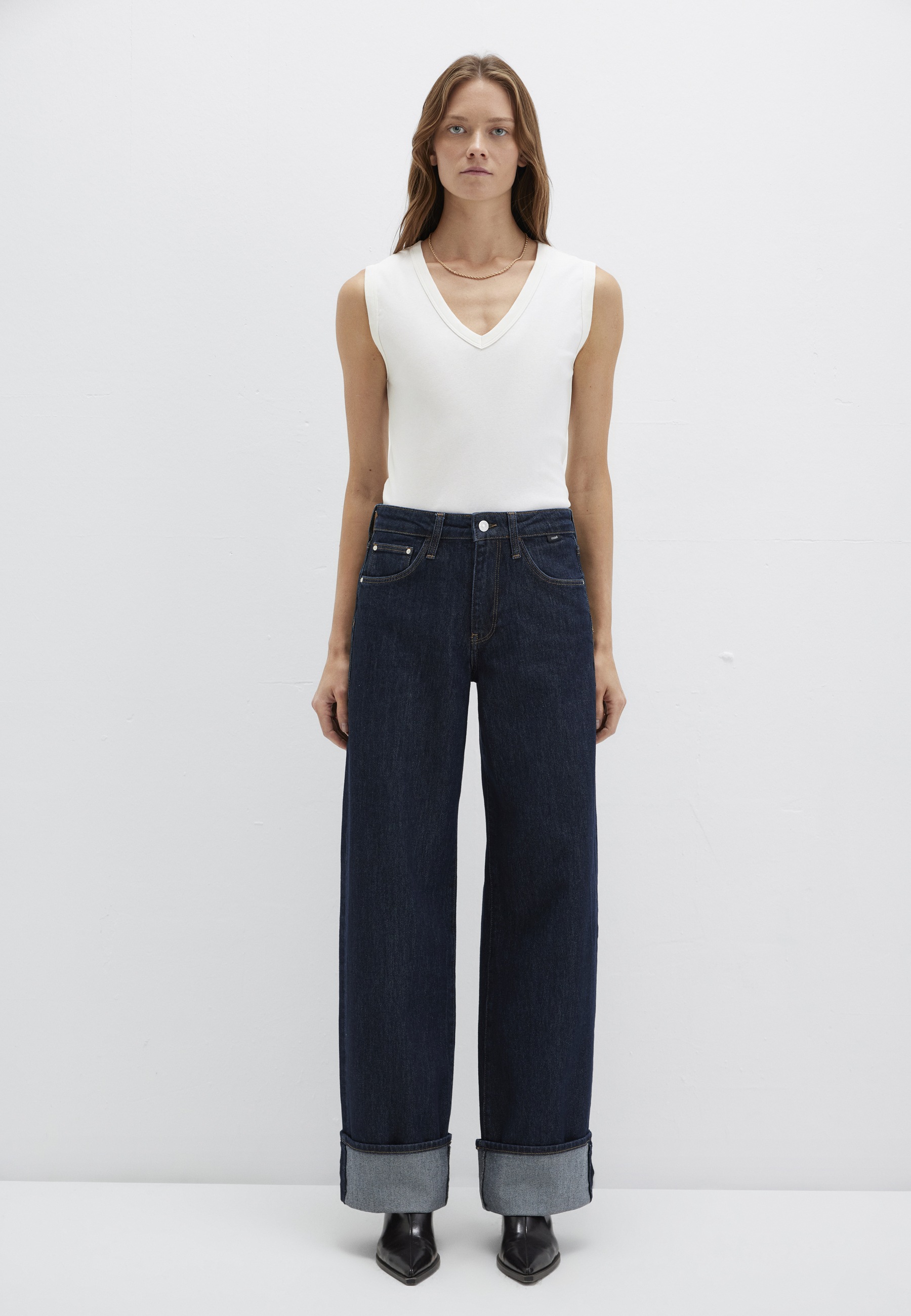 Thumbnail - Mavi Weite Jeans "SANDRA" Cuffed Wide Leg