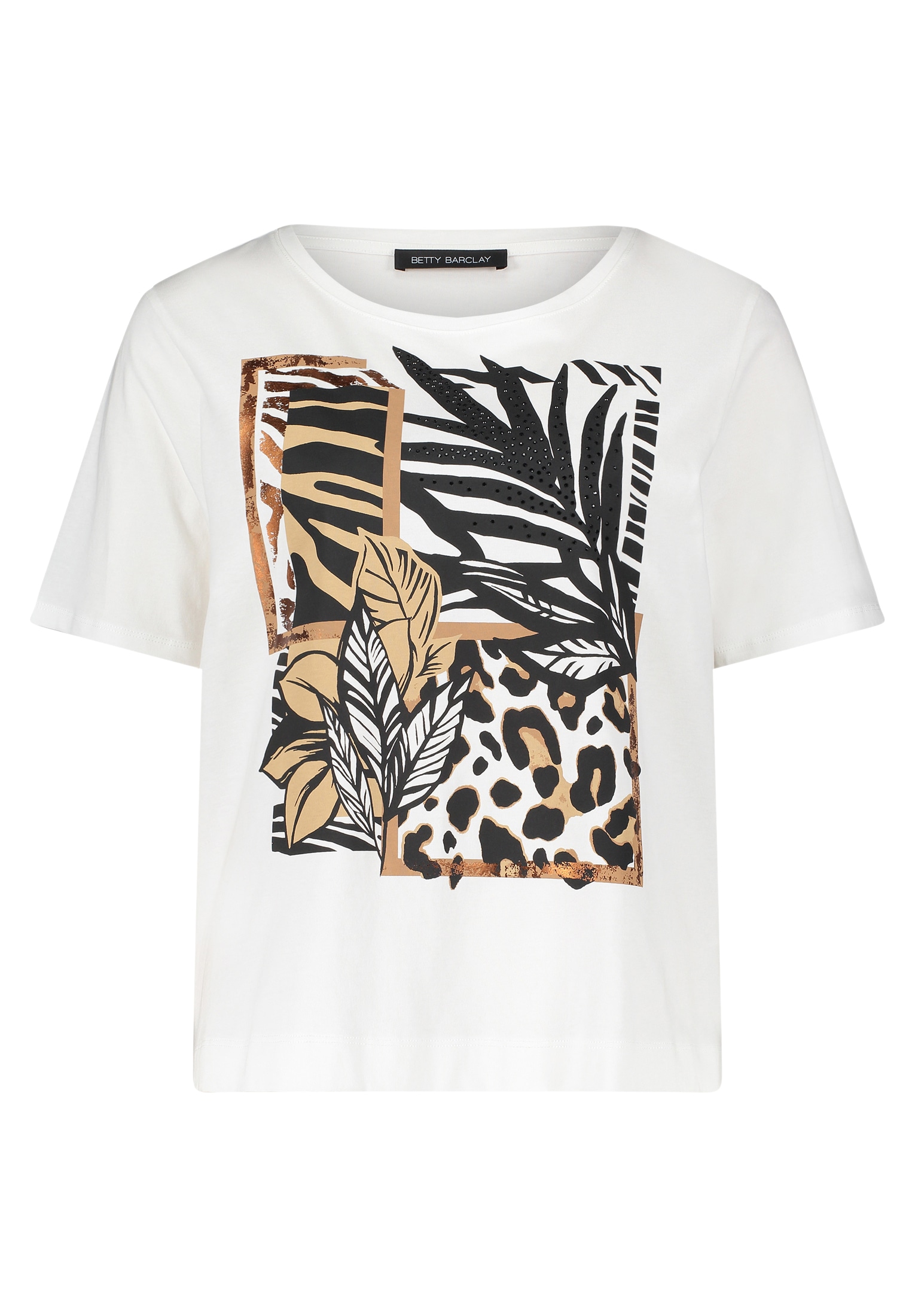 Betty Barclay Kurzarmshirt »Betty Barclay Damen Basic Shirt mit Placement«, (1 tlg.), Druck