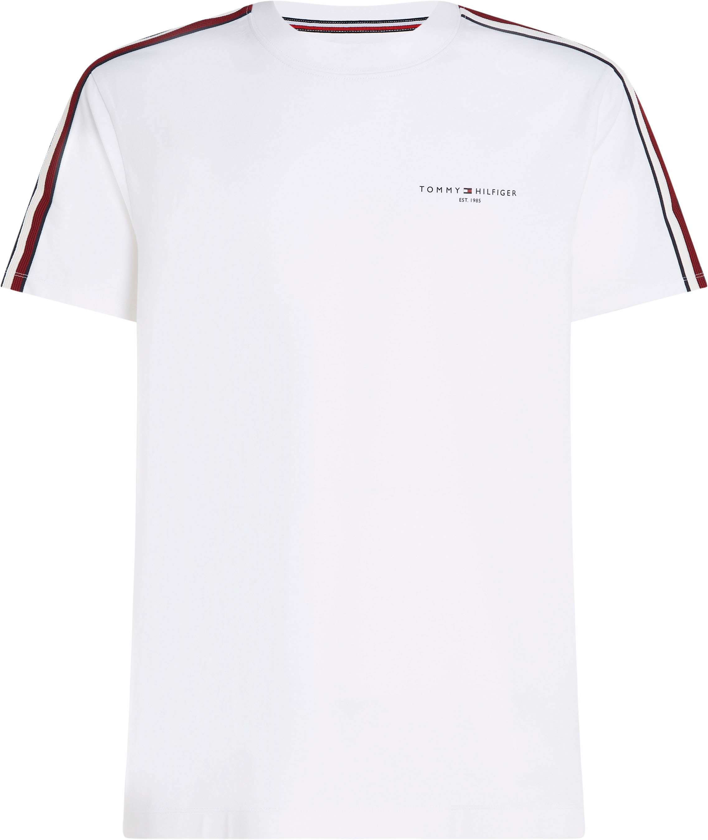 Tommy Hilfiger Rundhalsshirt »GLOBAL STRIPE PREP TEE«, mit Streifen in TH- Farben an beiden Ärmeln ▷ für | BAUR