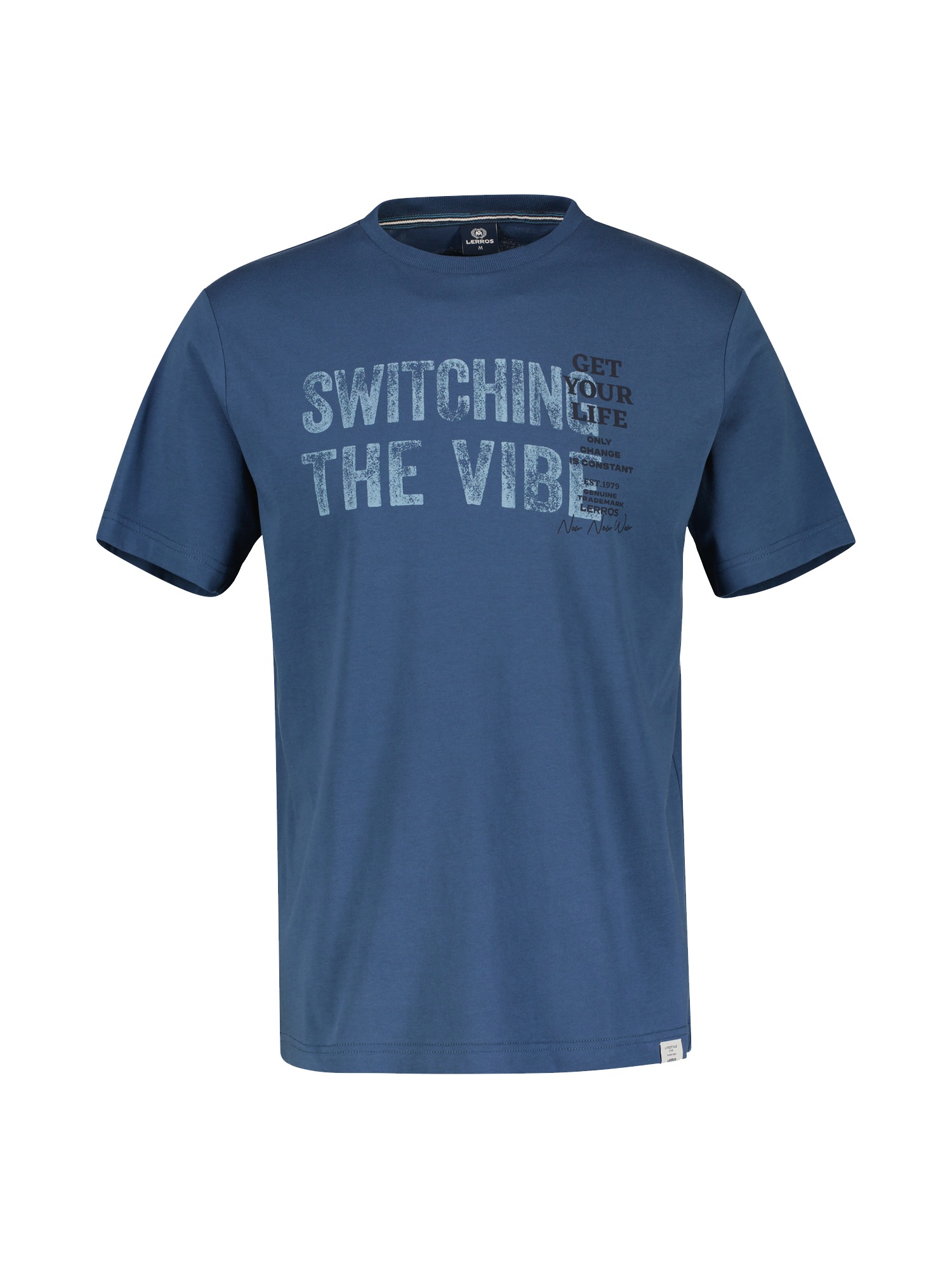 LERROS T-Shirt "Unifarbenes T-Shirt für Herren mit Brustprint" günstig online kaufen