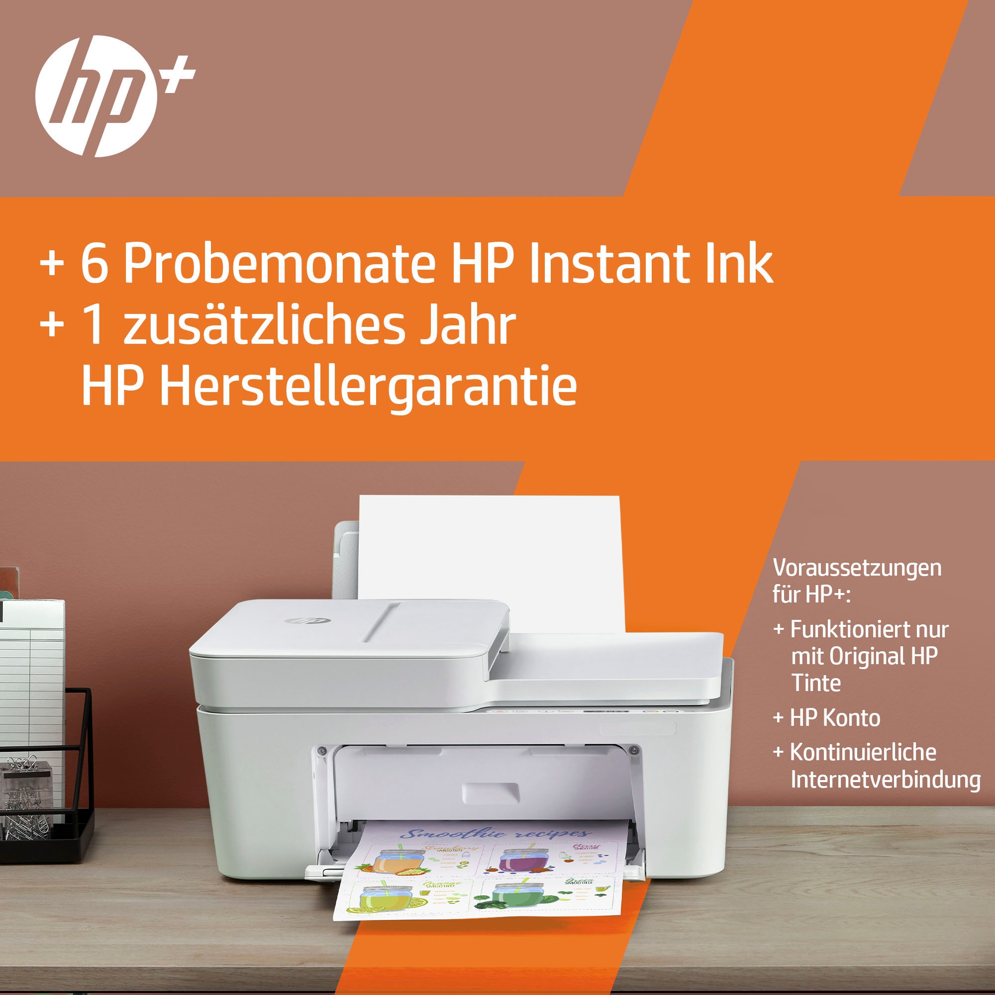 HP Multifunktionsdrucker »DeskJet 4120e All one in BAUR | kompatibel HP+ Ink Drucker«, Instant