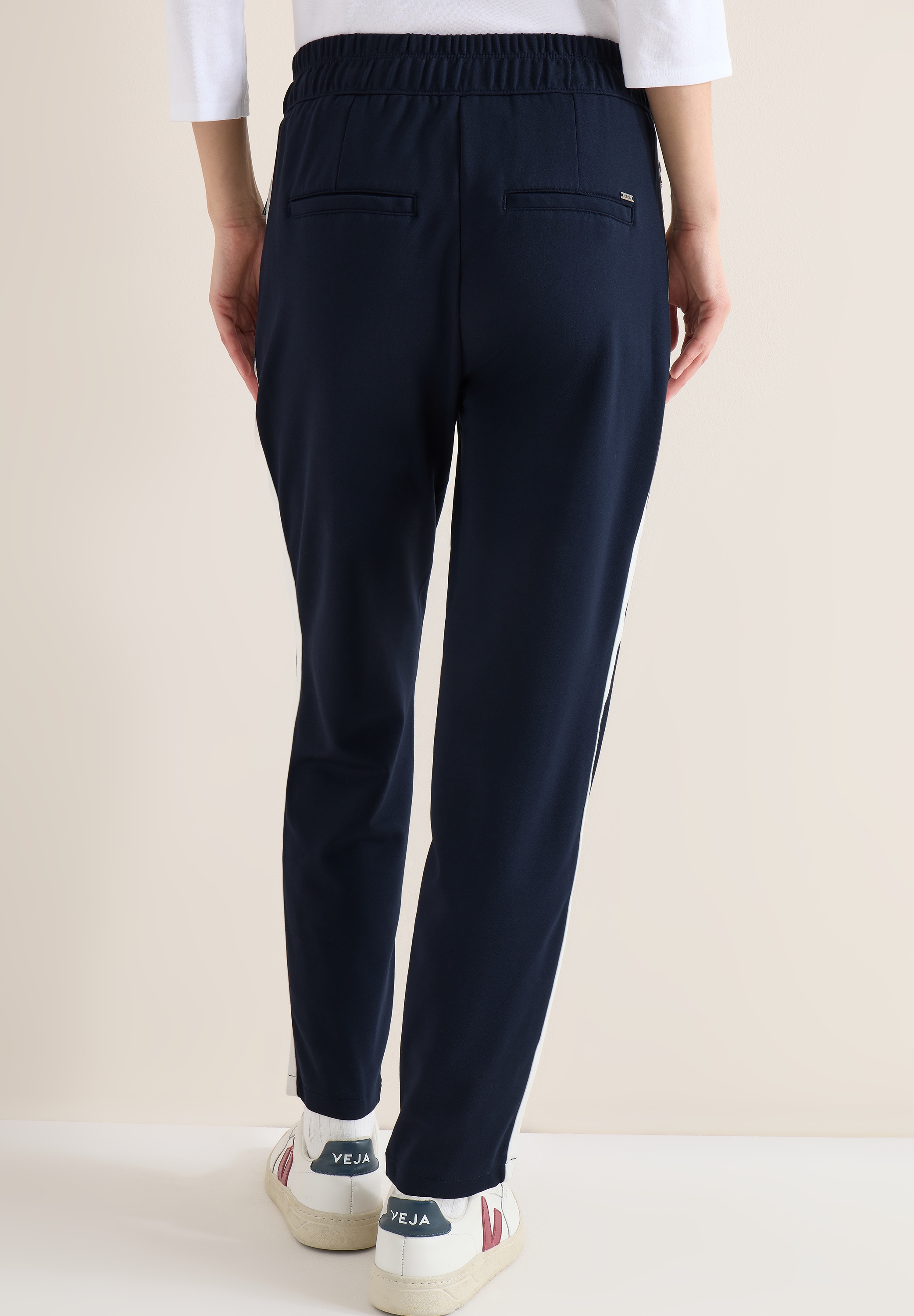 Cecil Stoffhose "Style Tracey" mit Color Block Tape, elastischem Bund mit T günstig online kaufen