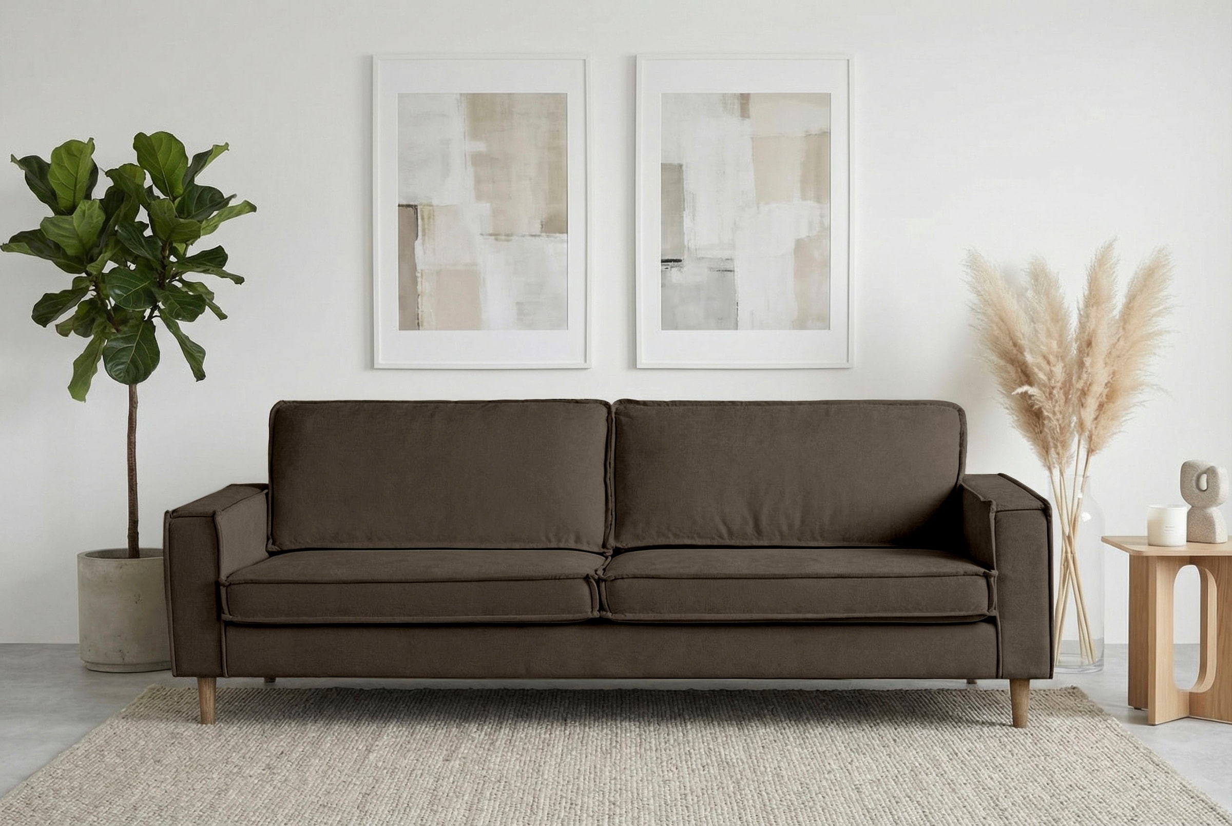 Home affaire 3-Sitzer "Pinto Skandi,Maxi-Ausführung, 236 cm, Chenille, Stru günstig online kaufen